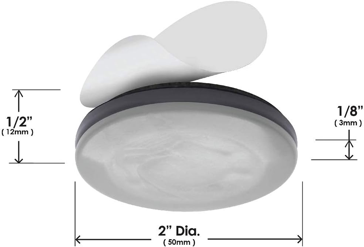 Gorillaglides CB503 50Mm Furniture Sliders/Screw on Glide Floor Protectors (Set of 4 Glides) for Carpet and Hard Surface Sliding, Round image number 4