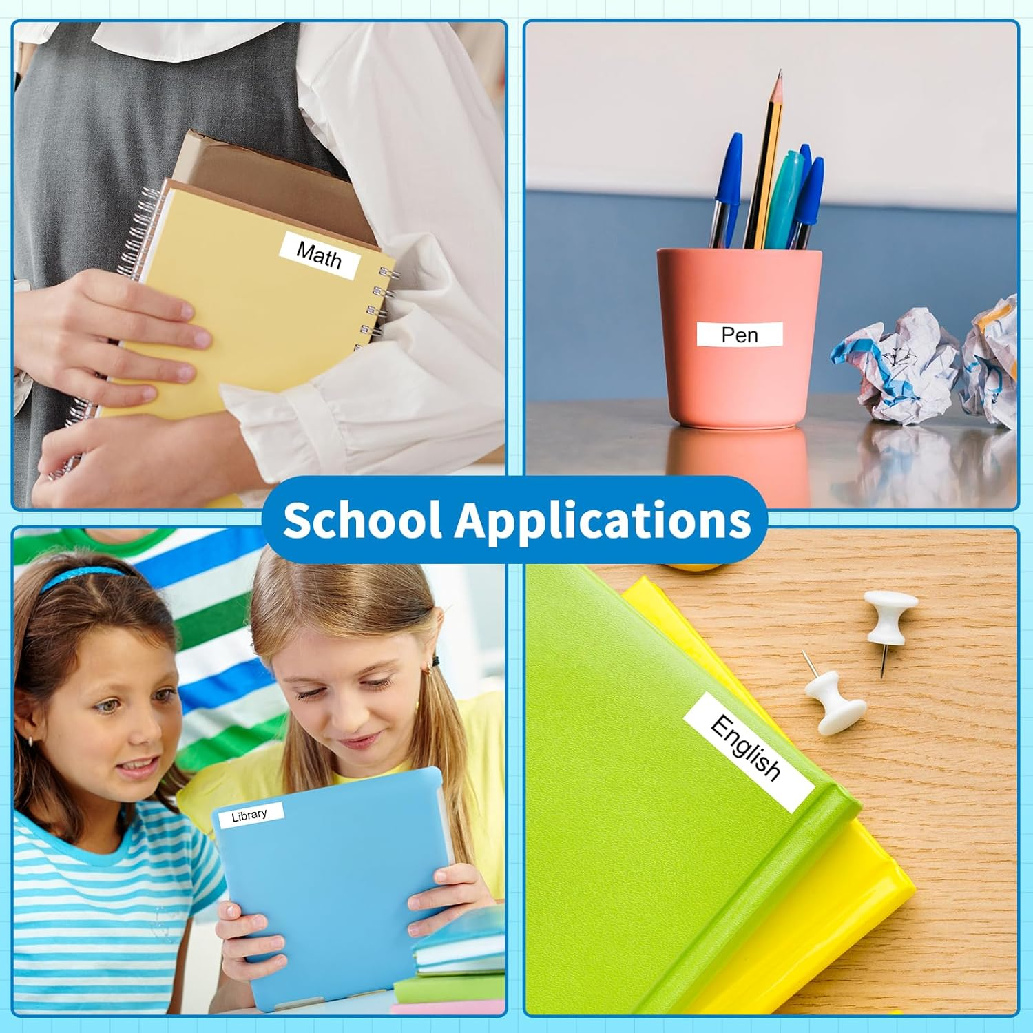 Replacement for DYMO D1 Label Tape 45013 S0720530 Refills Compatible with Dymo Labelmanager 160 280 210D Label Maker, 1/2 Inch X 23Ft 12Mm X 7M Black on White, 2-Pack image number 3