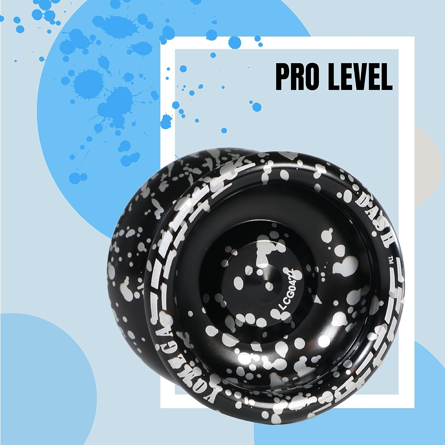 Yomega Dash Yoyo - Pro Aluminum Metal Unresponsive Yoyo with C Size Ball Bearing for Advanced Yo Yo Tricks + Extra 5 Strings + Glove + Bag + Die & 3 Month Warranty (Black Silver) image number 1