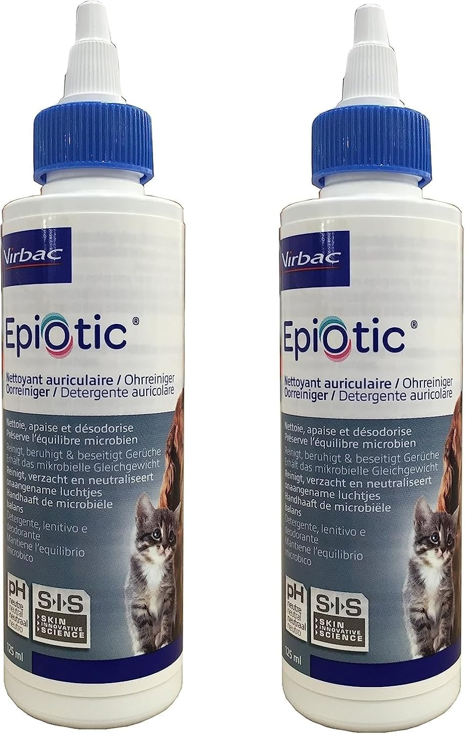 Virbac Epiotic Ear Cleaner - Twin Pack - 2 X 125 Ml