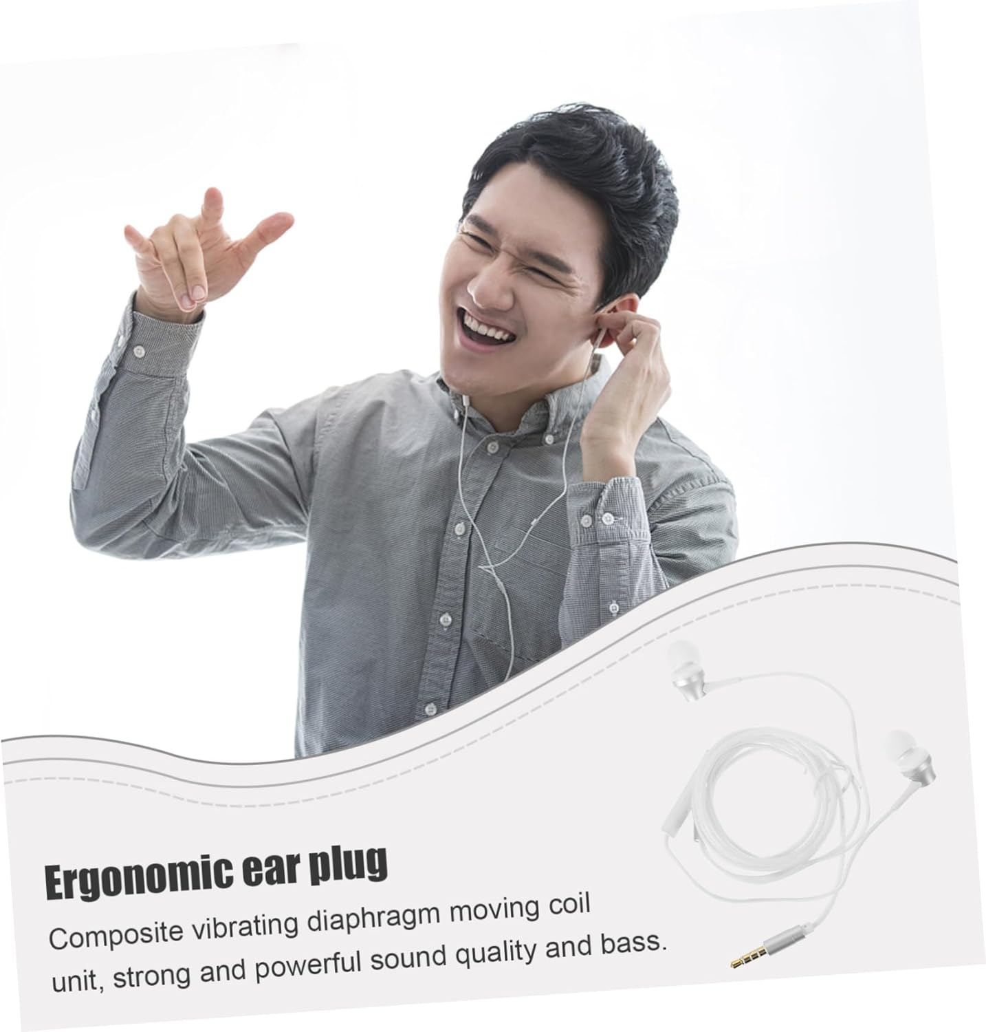 Wired In-Ear Earbuds 3.5Mm Jack for Phone Tablet Laptop, Earphones Volume Control, Sturdy Earphone for Computer Use, Suitable for Daily Listening Random Color image number 1