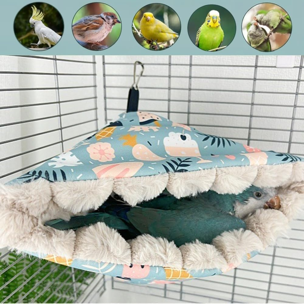Guangyu Bird Nest for Cages, Plush Hanging Bed as Warm Bird Tent for Sleeping & Playing, Waterproof Winter Sleeping Nest for Parrots, Budgies, Cockatiels and Canaries image number 5