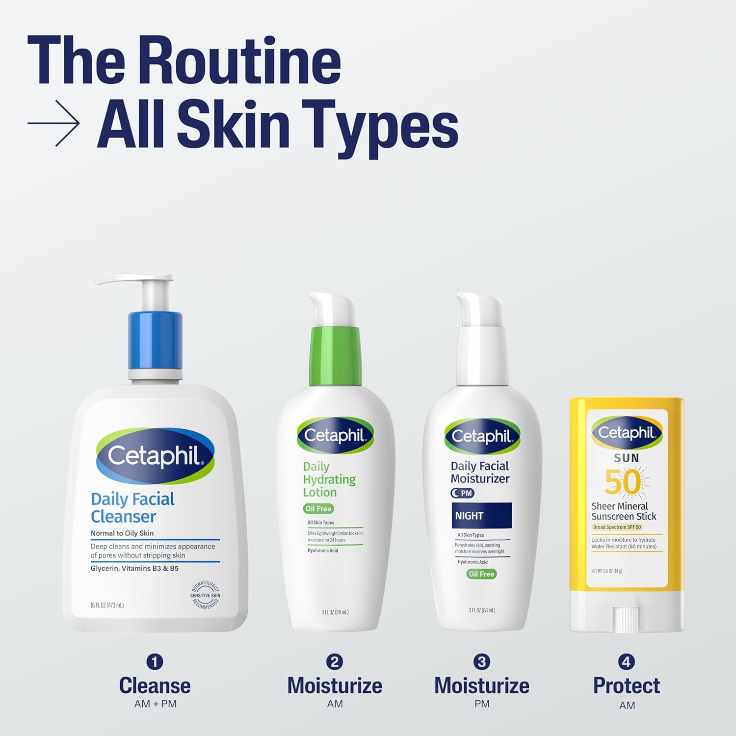 Cetaphil Sheer Mineral Sunscreen Stick for Face & Body, 0.5Oz, 100% UVA/UVB Mineral Sunscreen: Zinc Oxide & Titanium Dioxide, Broad Spectrum SPF 50, for Sensitive Skin image number 1