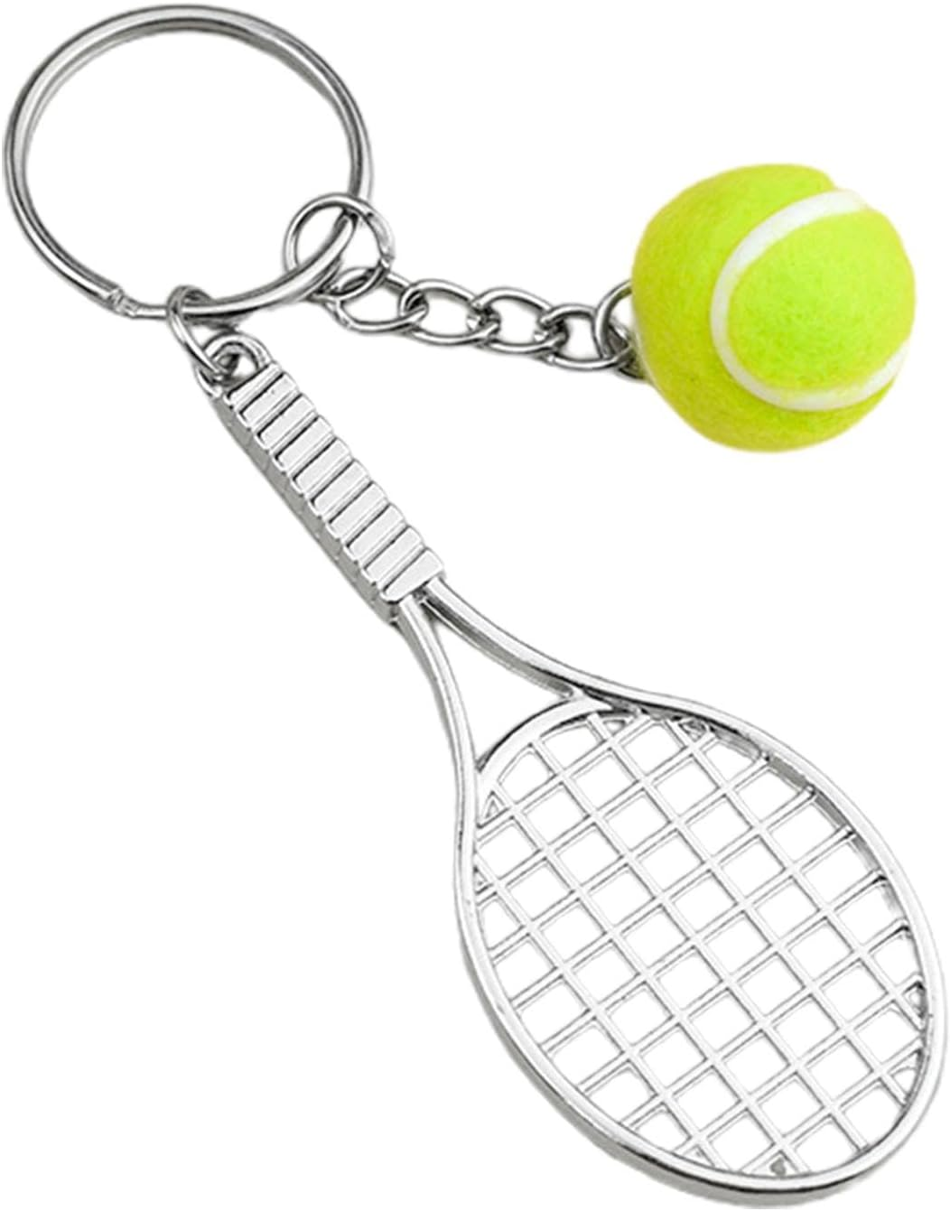 Sports Theme Key Chains,Tennis Keychains | Tiny Sport Keychains Soccer Football Keyring for Parties Favors School Reward
