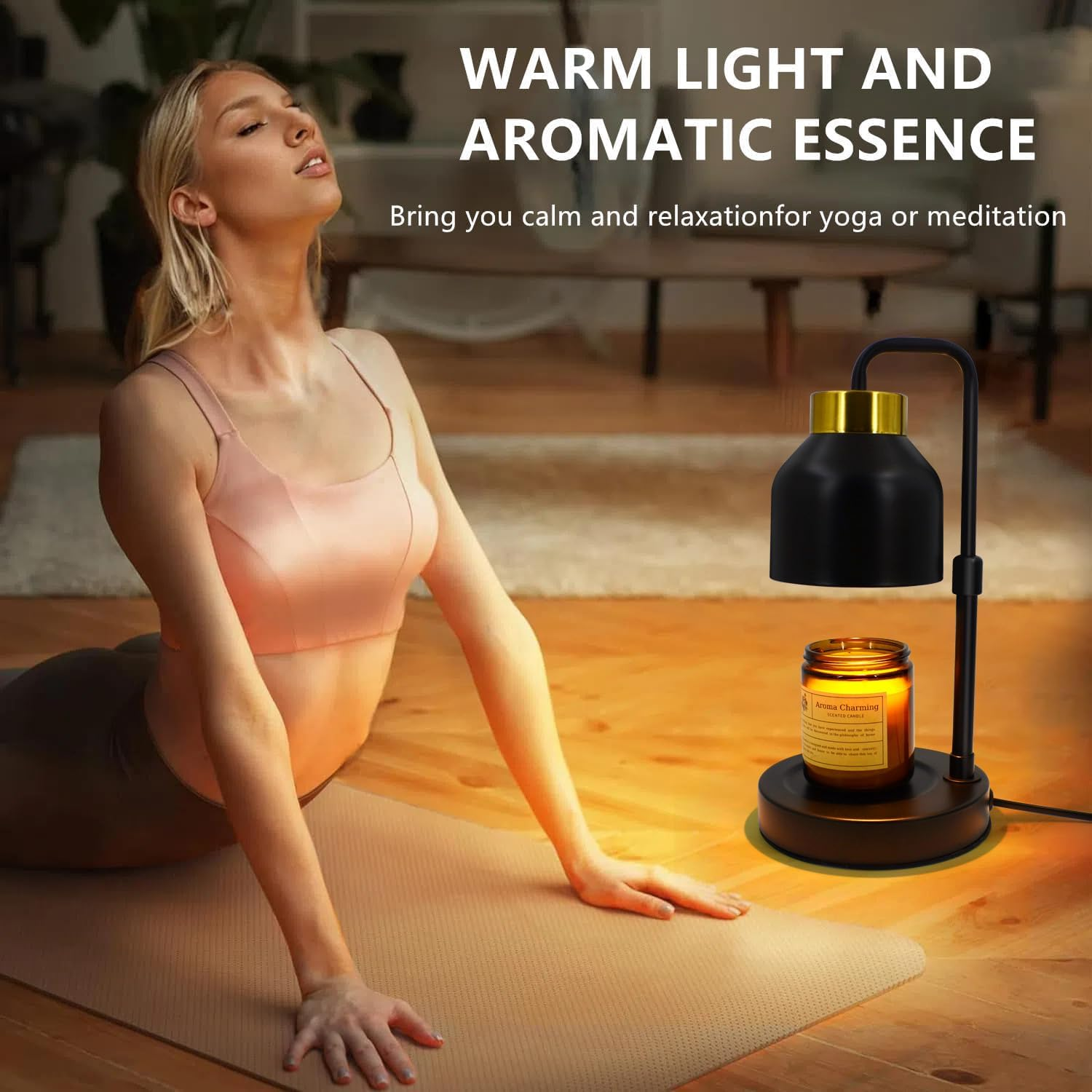 Candle Warmer Lamp,Electric Candle Warmer with Timer Dimmer Adjustable Height, Mom Christmas Birthday Gifts for Women, House Warming Gifts New Home Bedroom Decor image number 6