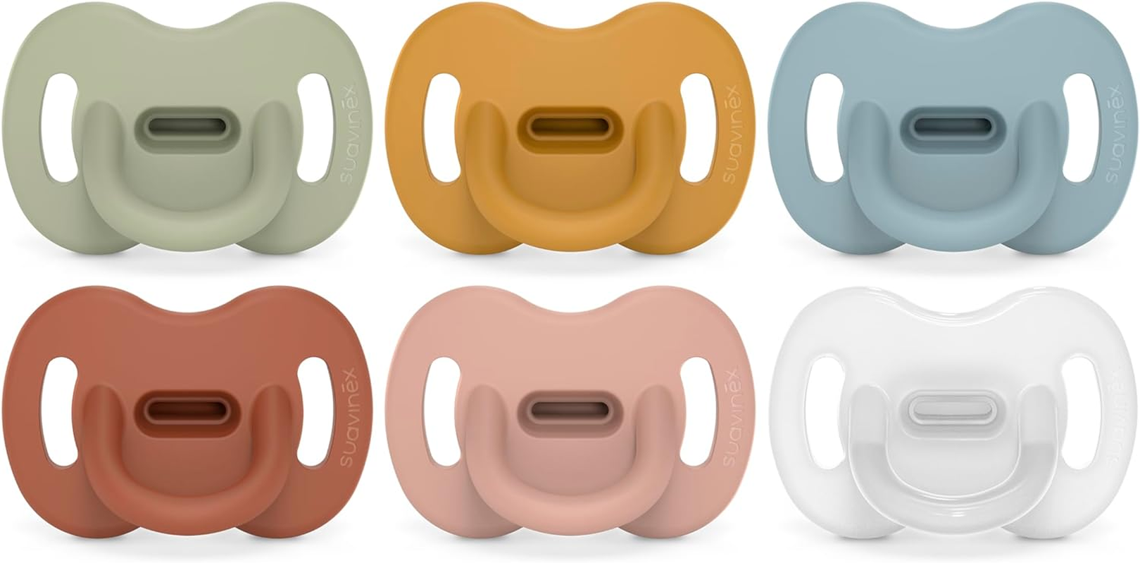 Suavinex Ultra-Light All Silicone Soother with SX Pro Physiological Teat for Babies 6-18 Months, Super Soft and Flexible, Ideal for Sleeping, Colour Essence Mustard image number 2