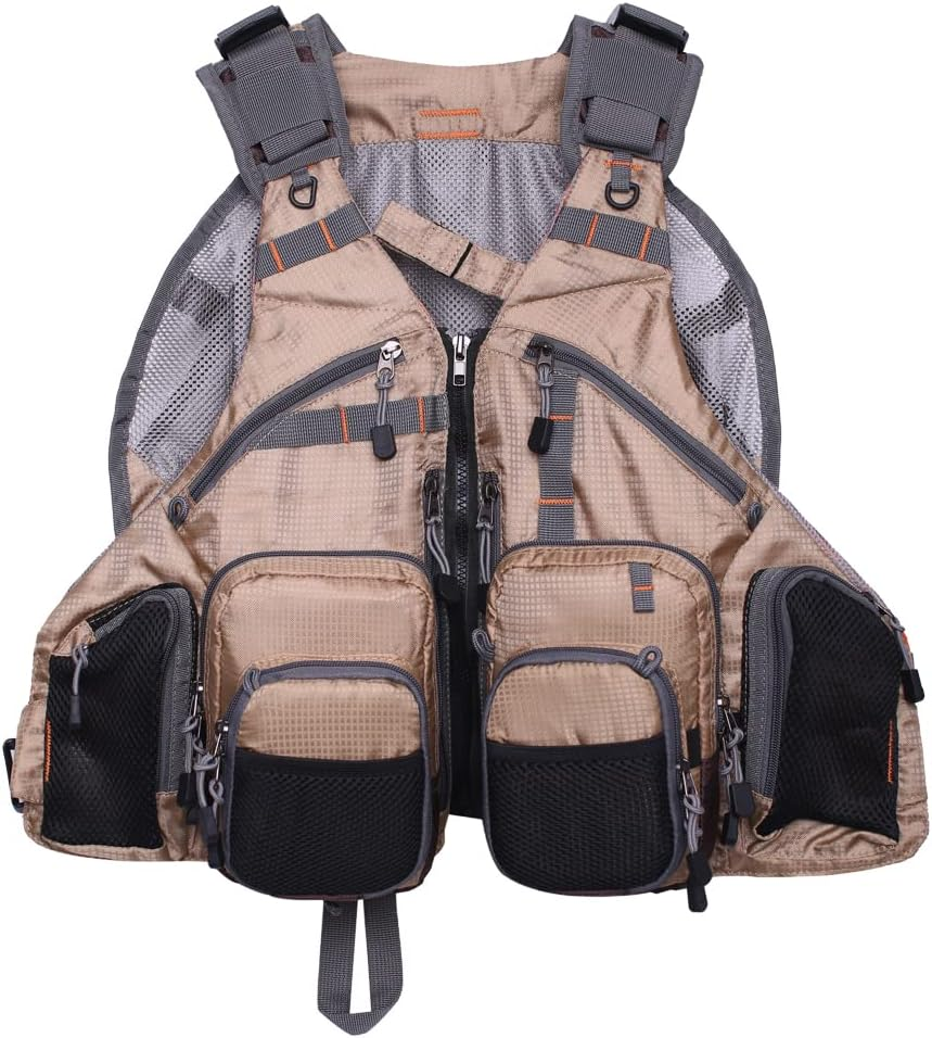 Raprance Fishing Vest for Men and Women Outdoor Activity Fly Bass Fishing Vest Backpack