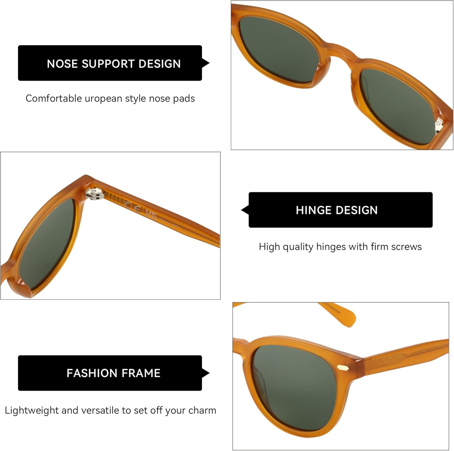 ZENOTTIC Women Sunglasses Polarized Trendy: Retro round Sun Glasses UV Protection - Classic Designer Shades Unisex image number 2