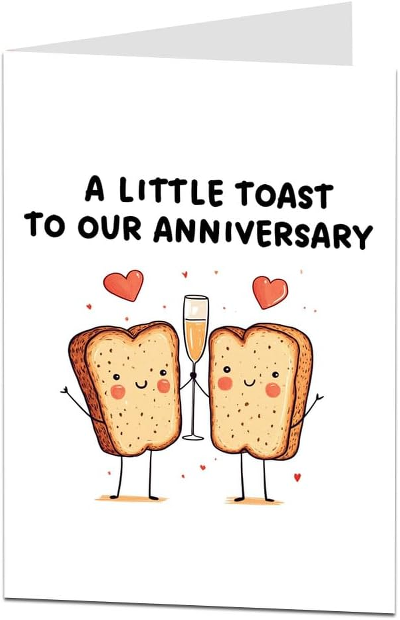 Limalima Wedding Anniversary Card for Husband or Wife Funny a Little Toast Design Perfect for 1St 5Th 6Th 10Th image number 3