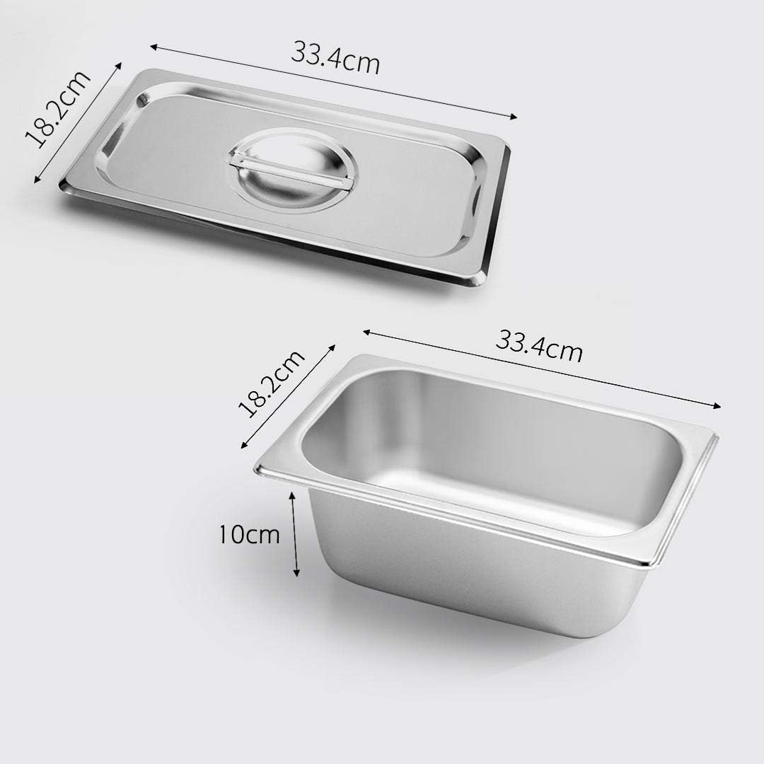 SOGA 4X Gastronorm GN Pan Full Size 1/3 GN Pan 10Cm Deep Stainless Steel Tray with Lid image number 6