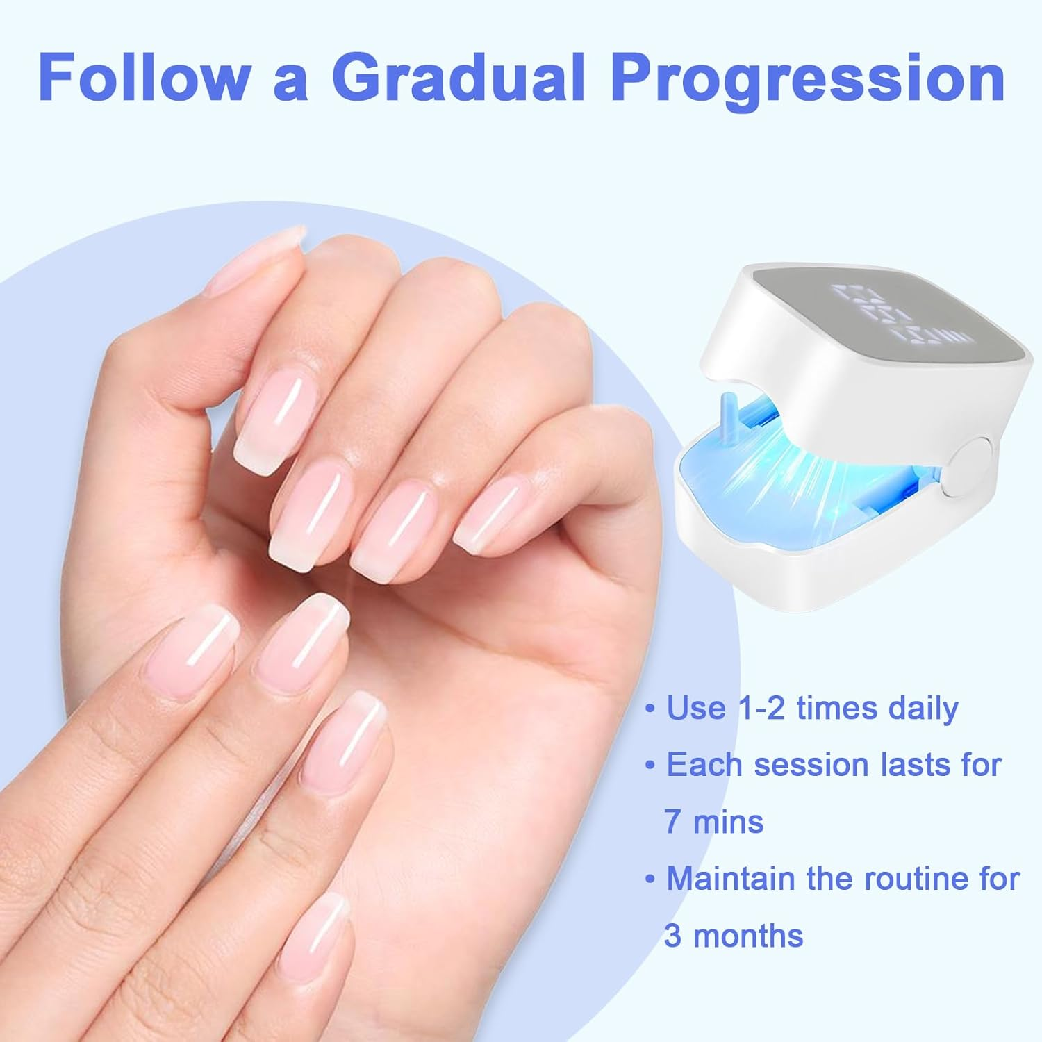 Upgrade Nail Fungus Laser Device, Nail Fungus Treatment Quick Intense for Multiple Toenails & Fingernails, 470Nm Blue Light Painless Laser Nail Fungus Treatment for Toenail, Restore Healthy Nails image number 5
