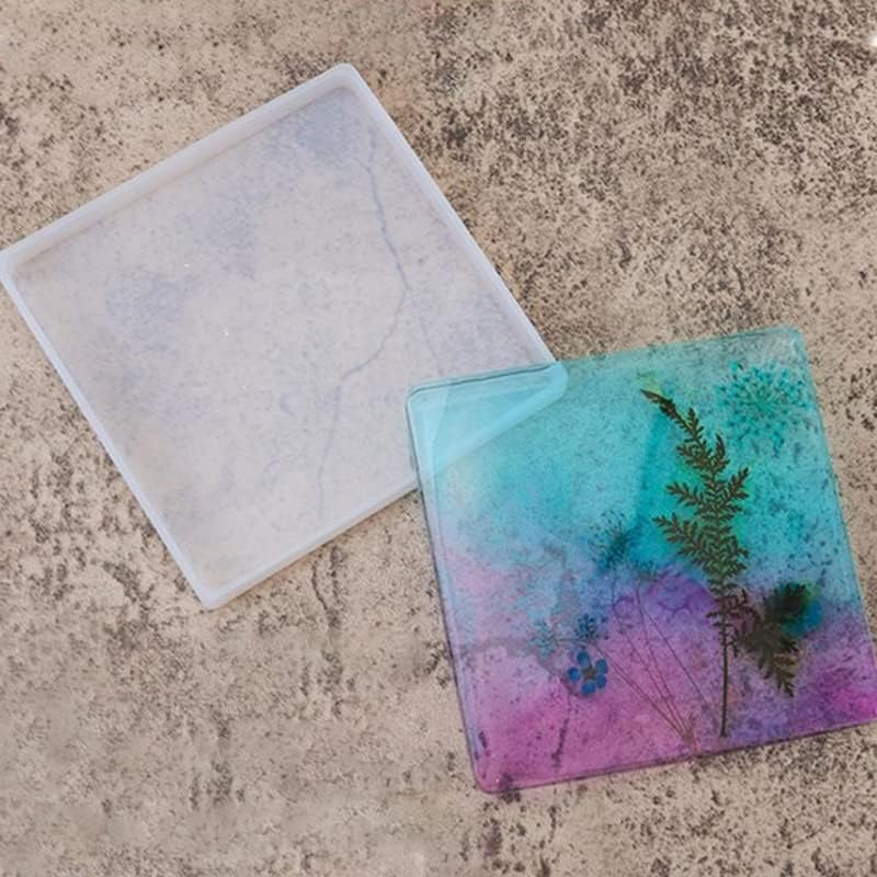 AIMALL Coaster Resin Casting Mould Epoxy Mold Silicone Craft DIY Jewelry Agate Making - Durable & Transparent Design Easy Release image number 1
