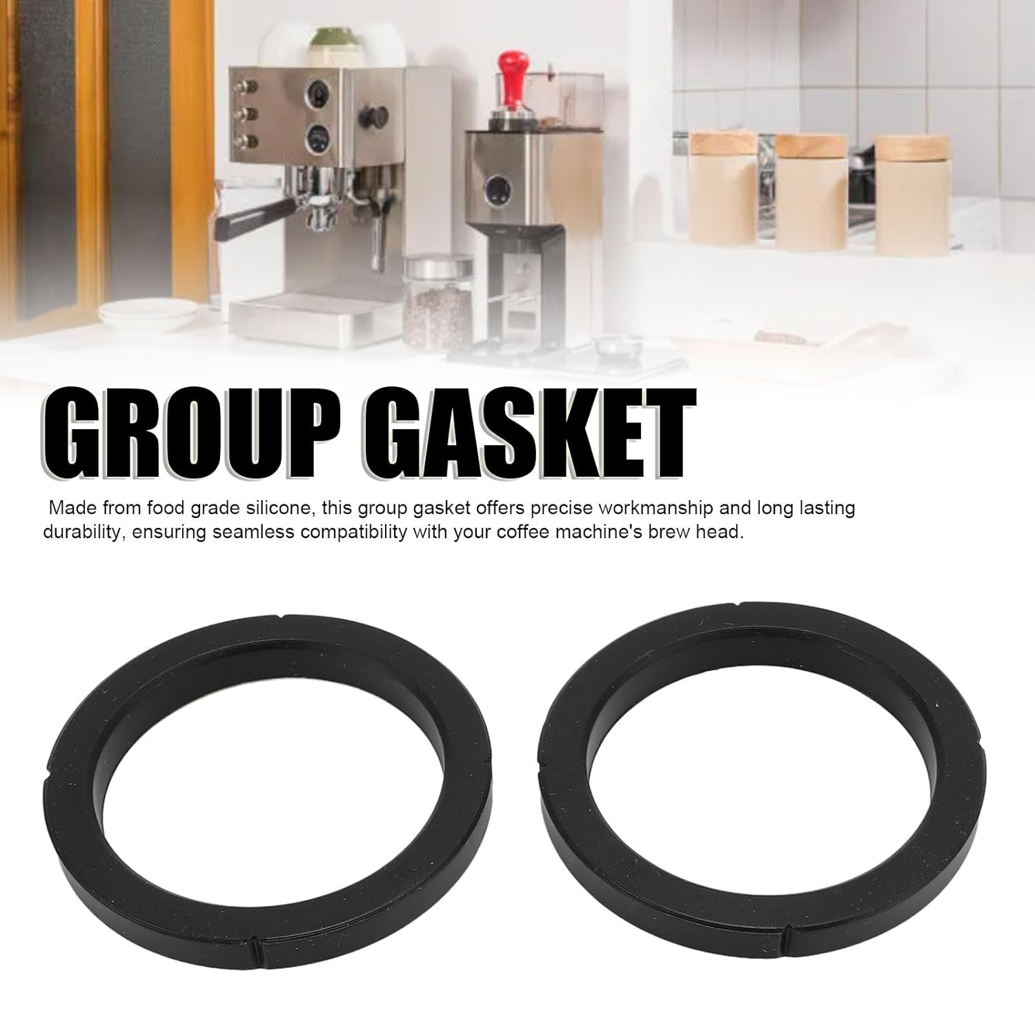 2PCS Group Head Gasket, Silicone Sealing Brew Head Group Gasket for Rancilio Silvia Coffee Machine Accessories, Rancilio Seal image number 6