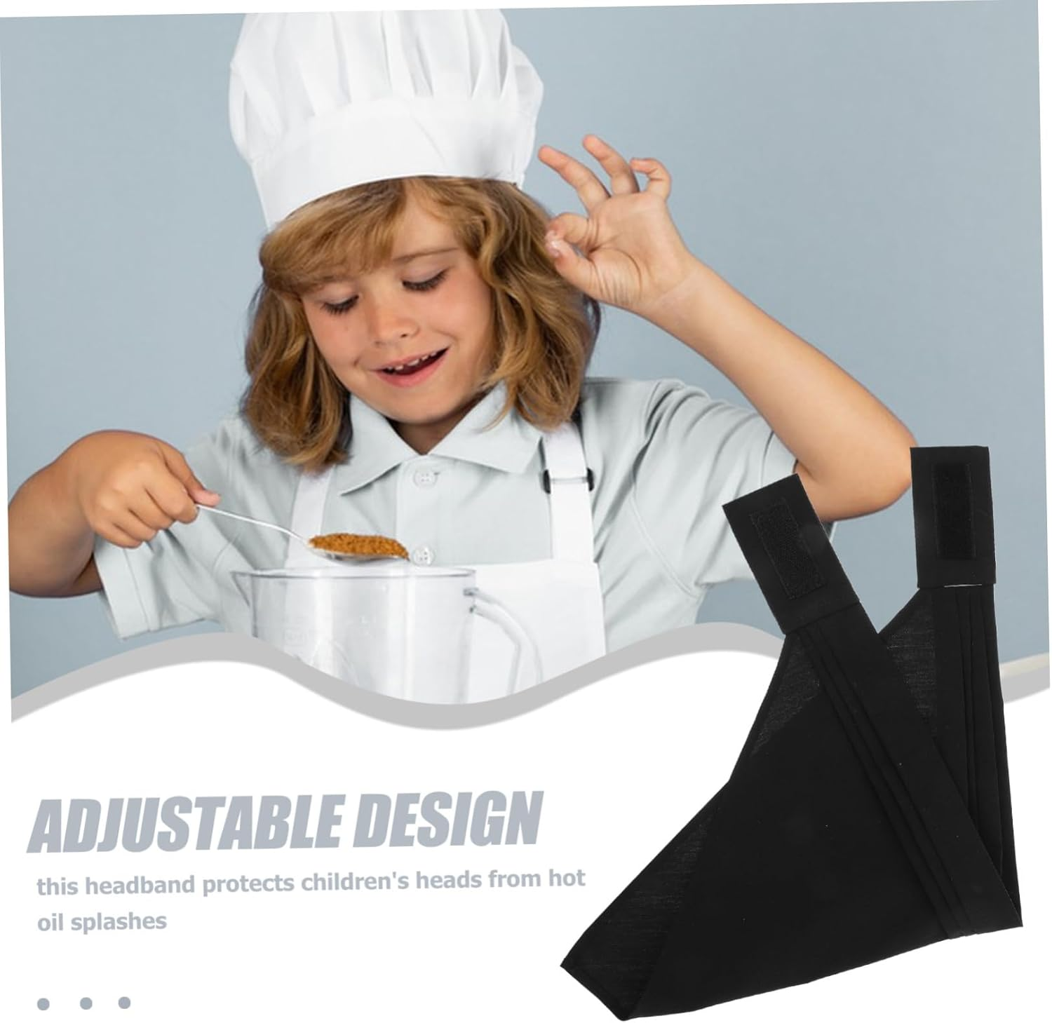 Adjustable Chef Bandana Japanese Style Headband for Kitchen Restaurant Use Durable Protection from Hot Oil Splashes for Boys