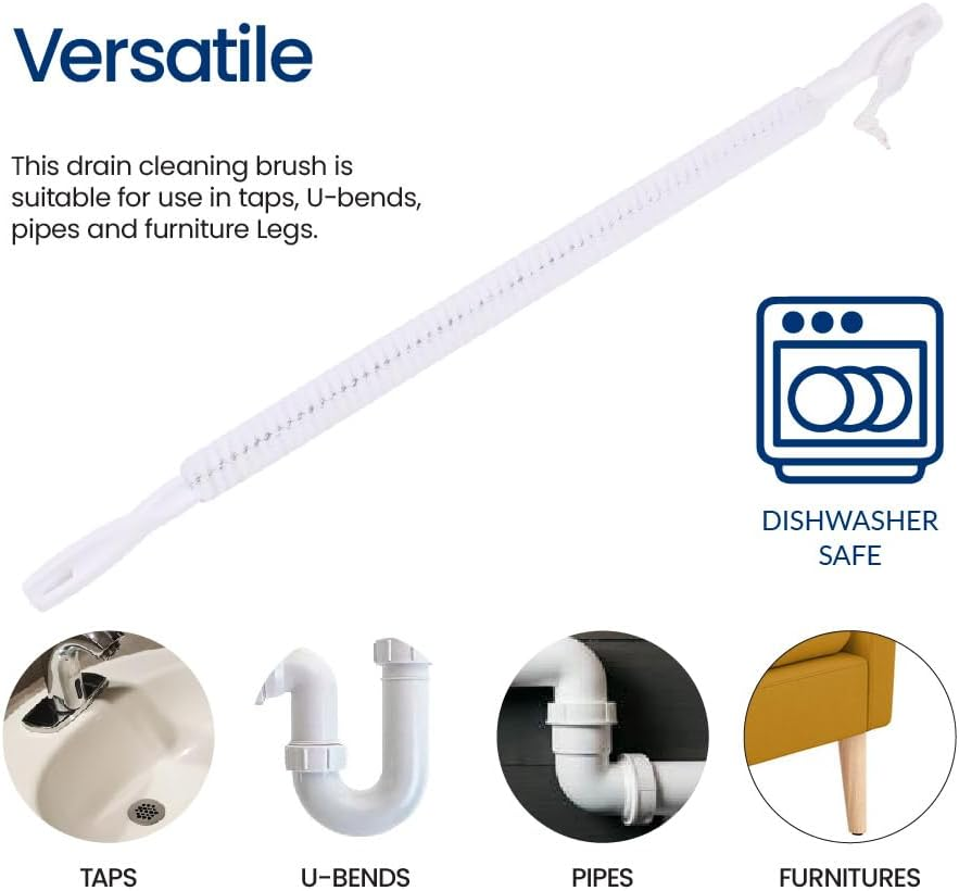 White Magic Nook & Cranny Washing Brush - 63Cm, Made in USA, Versatile Cleaning for Hard-To-Reach Areas, Ergonomic Dual-Hand Grip, Durable, Firm yet Gentle Bristles, Dishwasher Safe image number 2