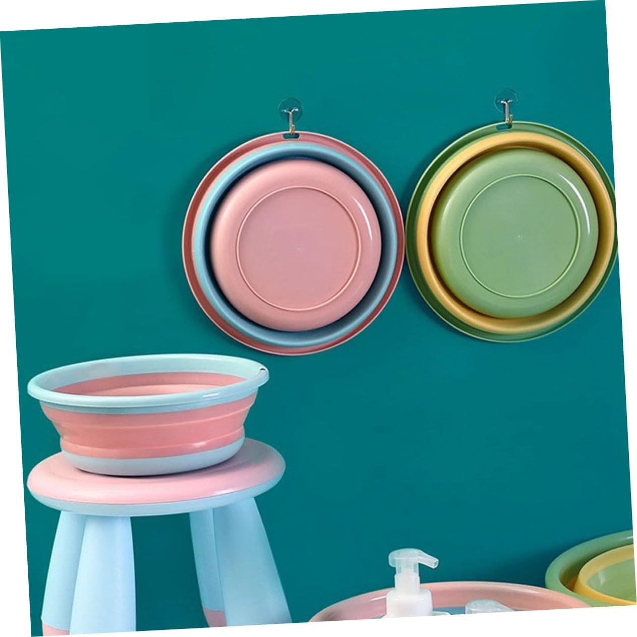 1Pc Folding Foot Bath Basin Portable and Foot Soak Tub for Home Use Creative Design Deep Basin image number 6