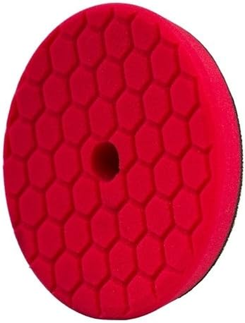 Chemical Guys BUFX117HEX6 Hex-Logic Quantum Ultra Light Finishing Pad (Red, 6.5 Inch) image number 3
