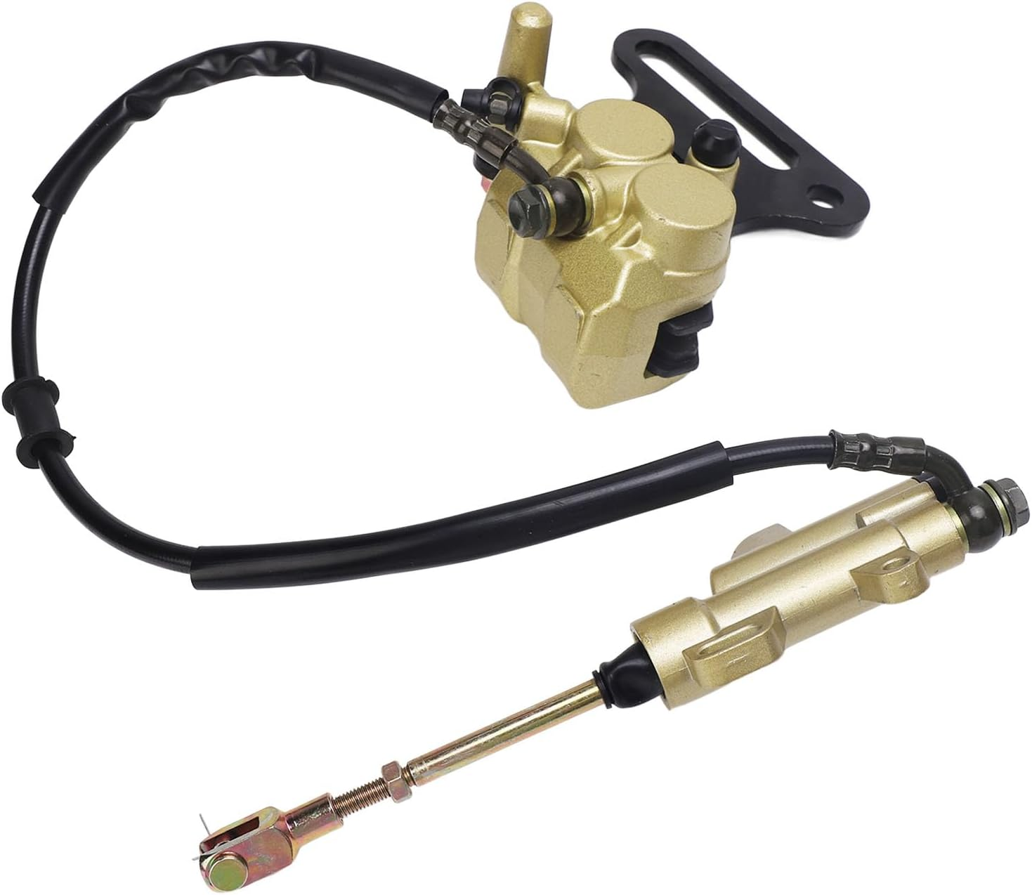 Rear Hydraulic Brake Master Cylinder Kit, Brake Master Cylinder Caliper Assembly High Strength Use Sturdy for Pit Dirt Bike image number 1