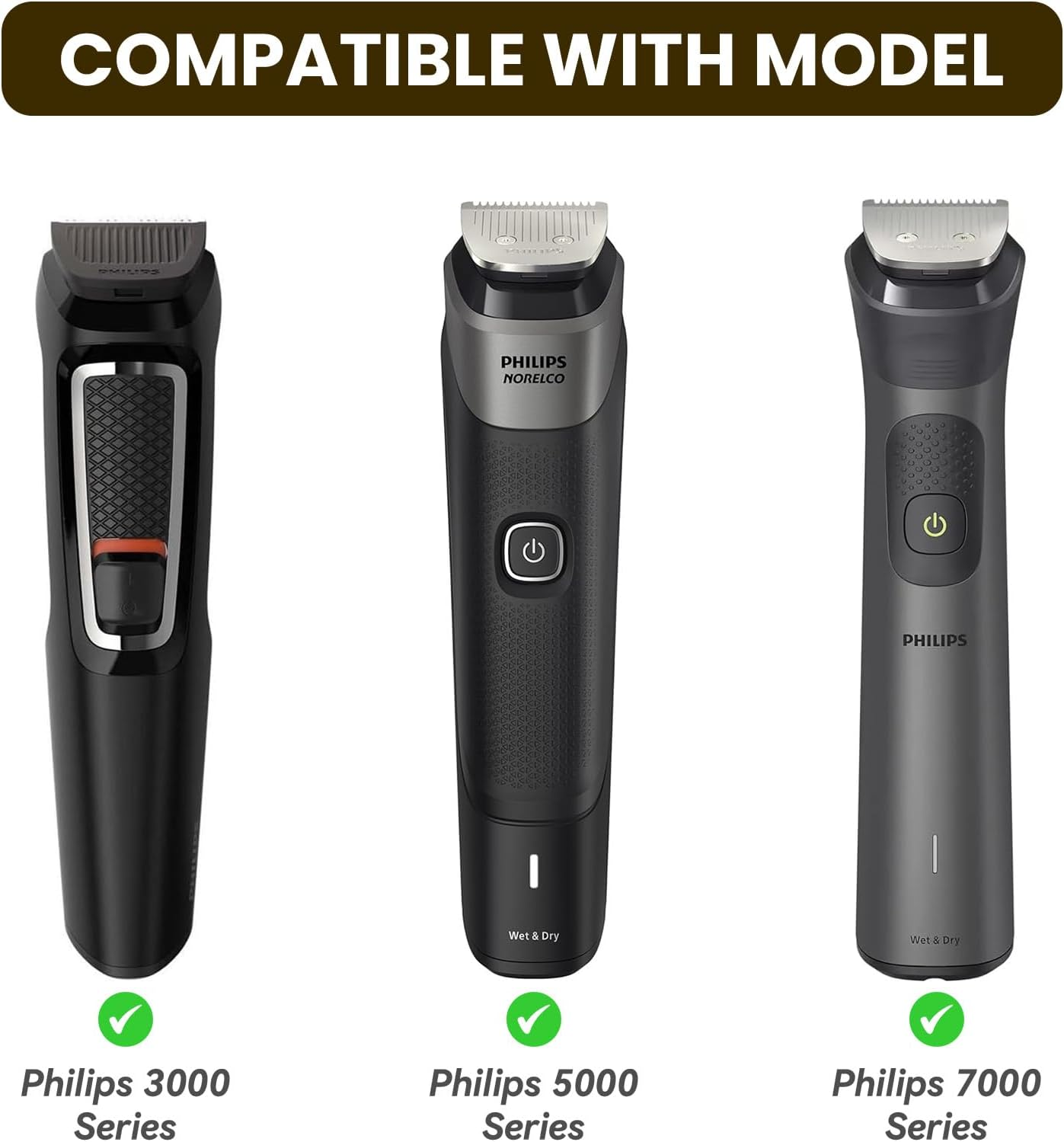 Travel Storage Case for Philips Norelco Multigroom Series 3000 5000 7000, MG3740/40, MG5910/49, MG7750/49, Protective Organizer for Beard Face Ear Hair Trimmer, Attachments, Hair Clipper Shaver image number 6