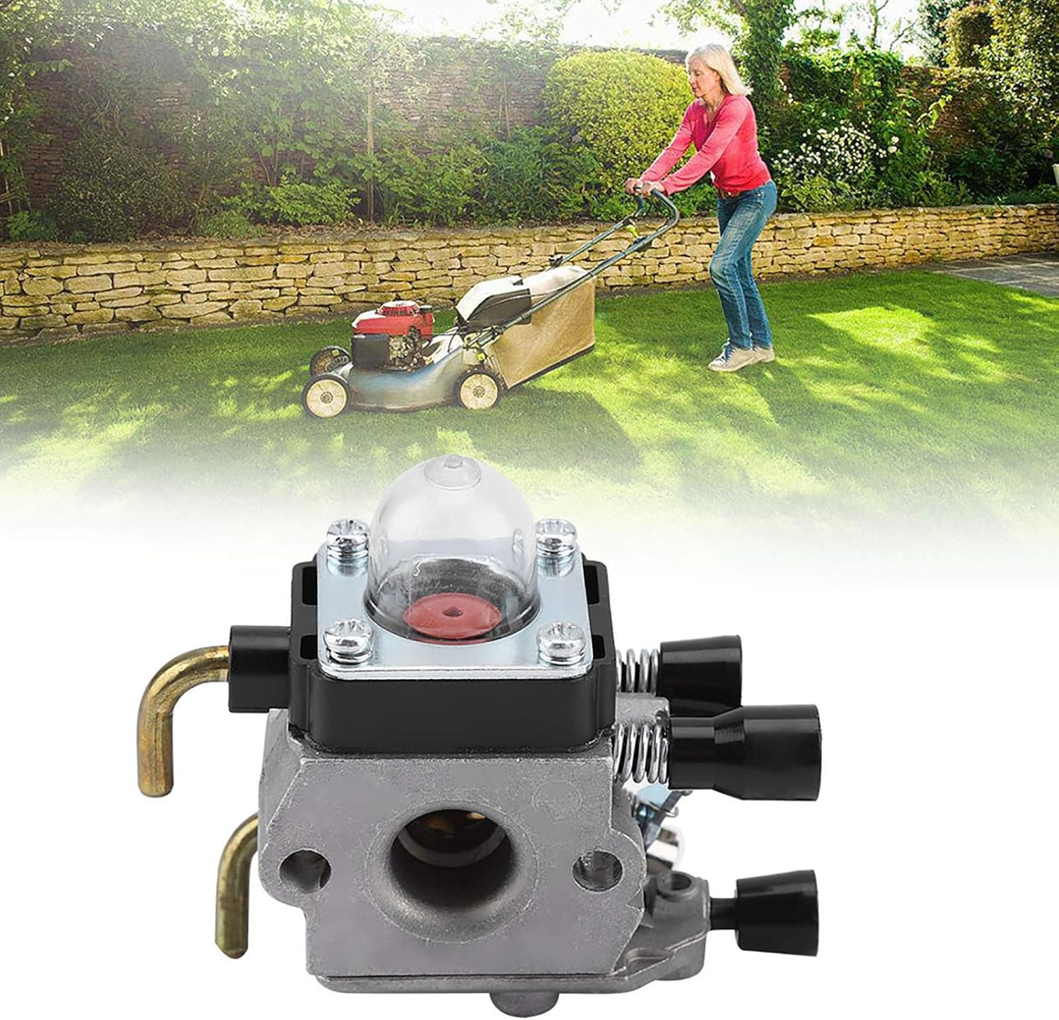 Carburetor Replacement Kit, Carburetor Carb for STIHL FS55 FS55RC FS38 KM55 HL45 KM55R image number 1