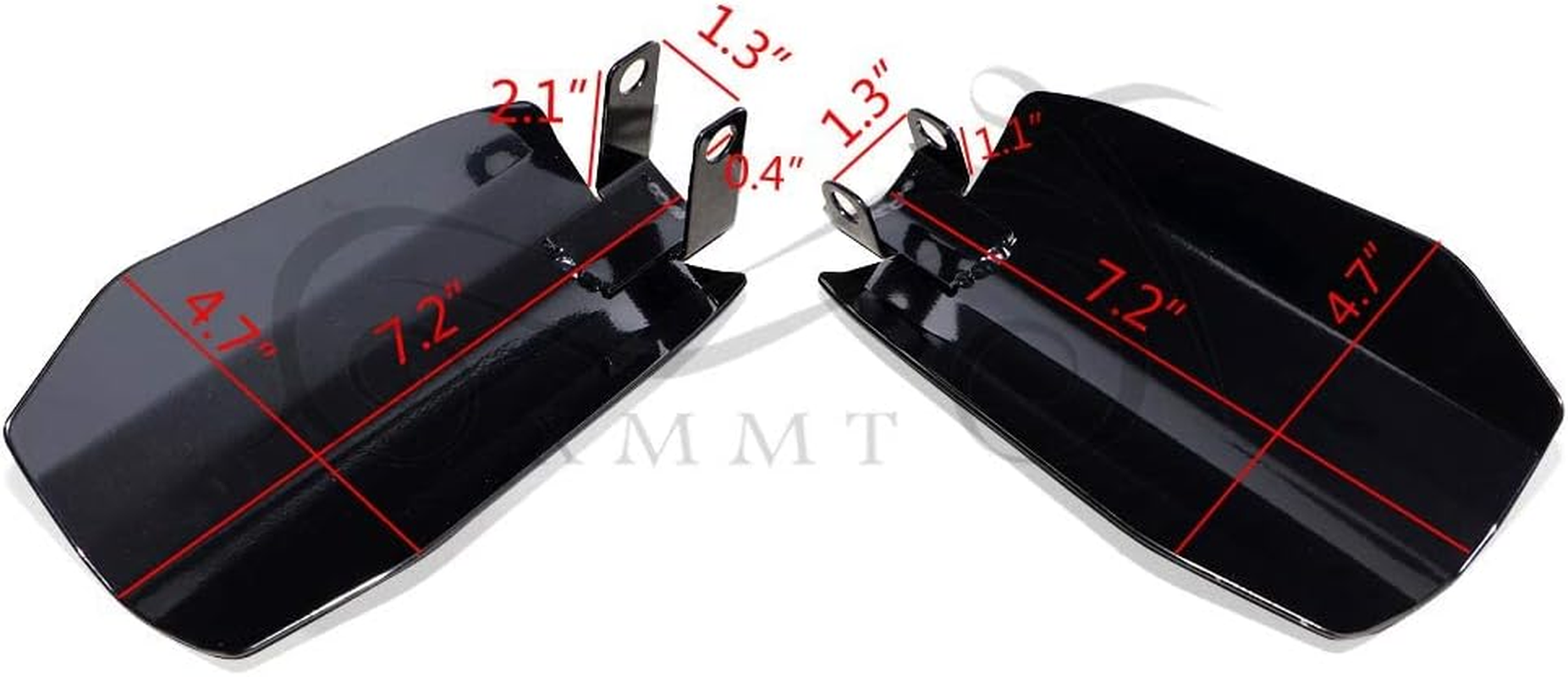 1 Pair Motorcycle Gloss Black Large Coffin Cut Hand Guards Customs Handguards for Harley 07 and up Electra Street Road Glide Road King Baggers image number 1