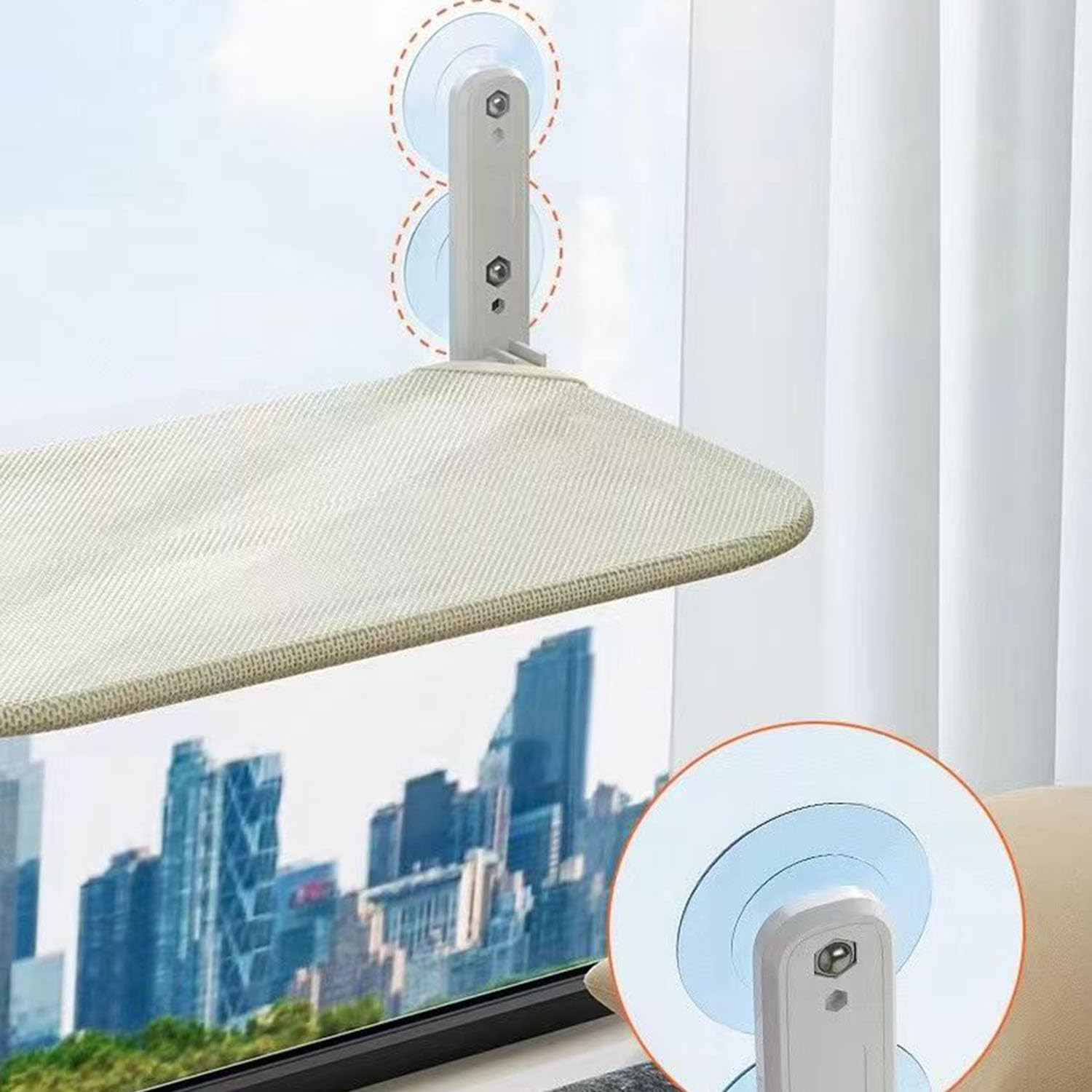 Window Lounger Cat Hammock for Cats Hammock Window Seats Cat Bed Window Foldable Cat Hammock Window Hammock Cat Lounger Cat Hammock with Strong Suction Cups image number 3