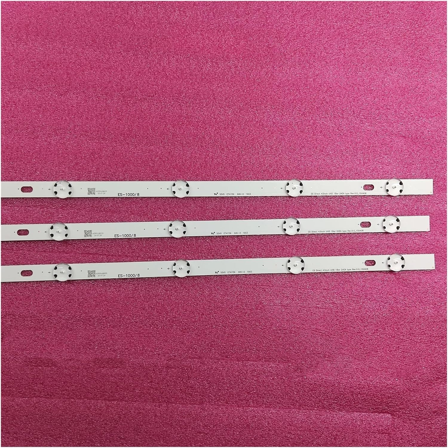 3 PCS 8LED LED Backlight Strip for UF64_UHD_A HC430DGN-SLNX1 43UF6409 43UF6400 43UF640V 43UF6407 43UH610V 43UH619V 43UH610V (Color : 5 Lot) - 1 Lot image number 3