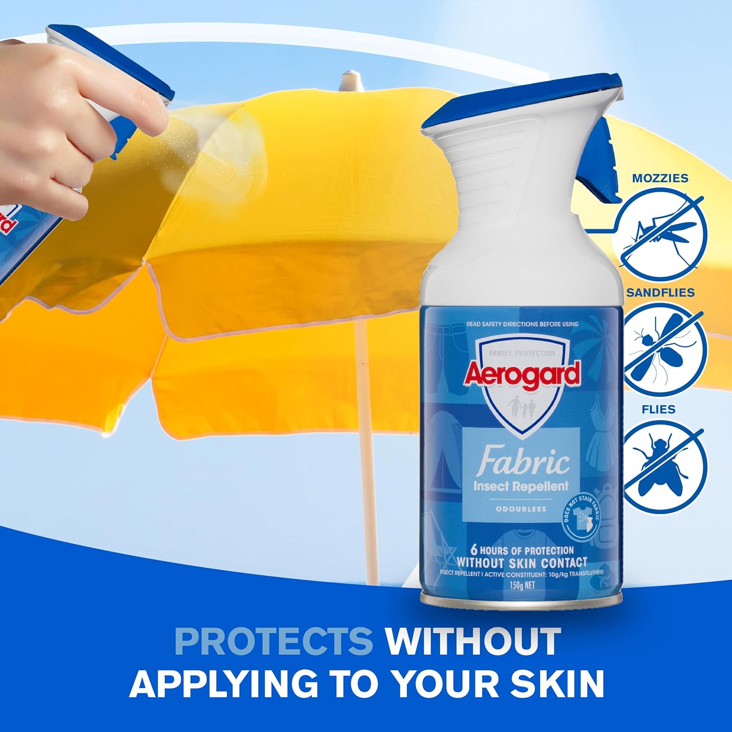 Aerogard Insect Repellent Odourless Fabric Spray, 150 G