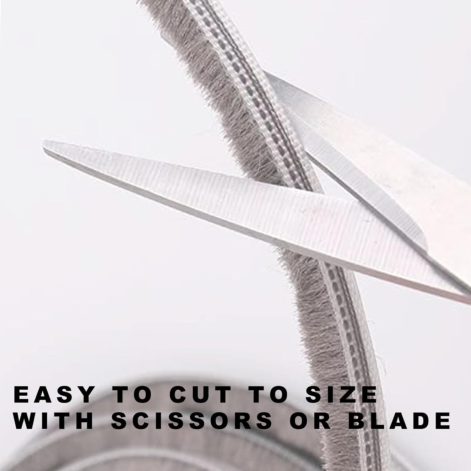 Weather Stripping for Windows, Gray Adhesive Brush Door Sweep Bottom Pile Weatherstrip Felt Door Seal Strip Wardrobe Seal,Pile Height 9Mm X 33 Ft (For Gaps 4.5-7.5 Mm) - Gray image number 4