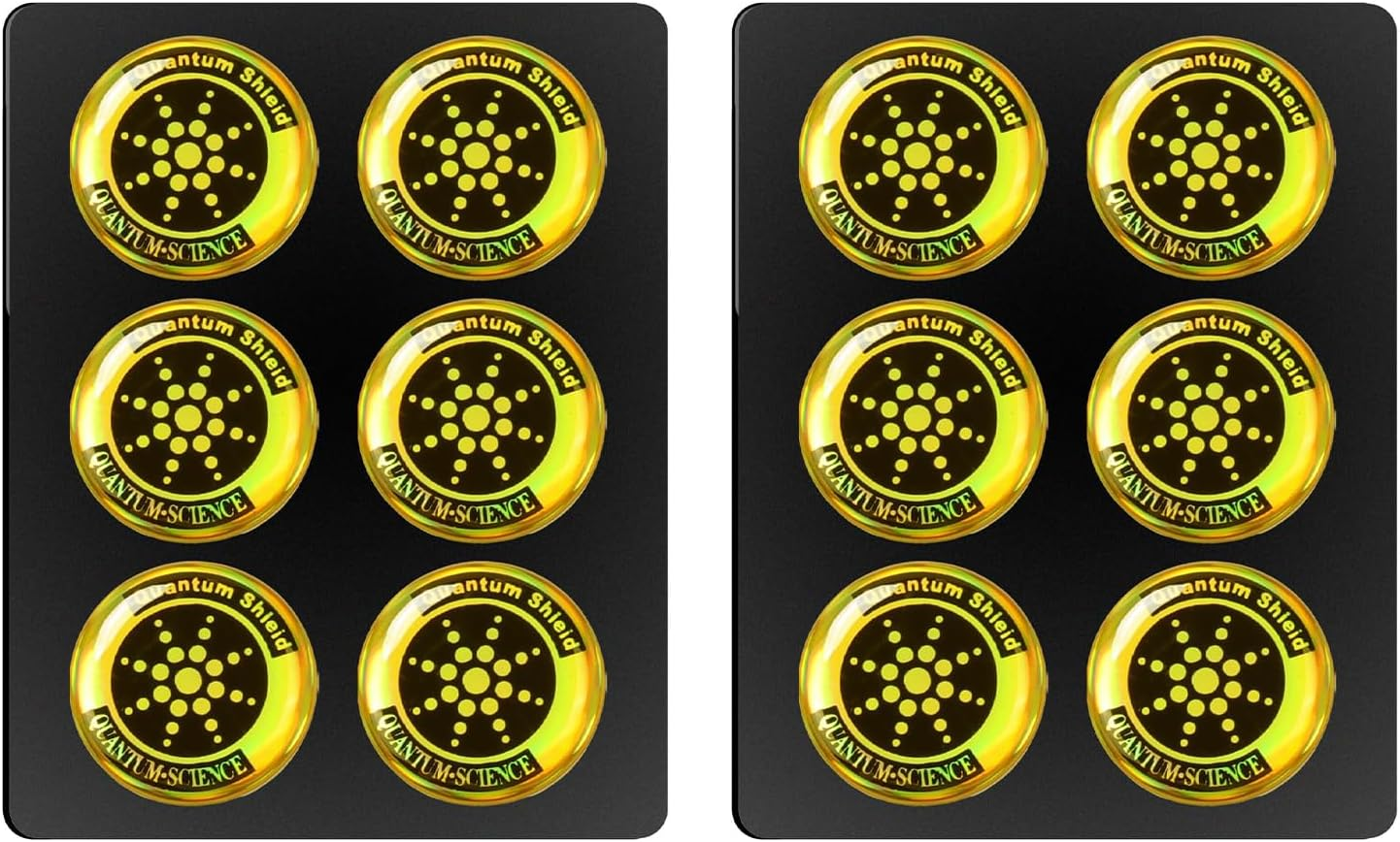 EMF Stickers Blocker Neutralize Shield Protection - 6Pcs EMF Blocker for Cell Phone/Laptops/Tv/Electronic Devices, Quantum Shield Stickers for Wifi/5G Radiation Protection (6, Silver)