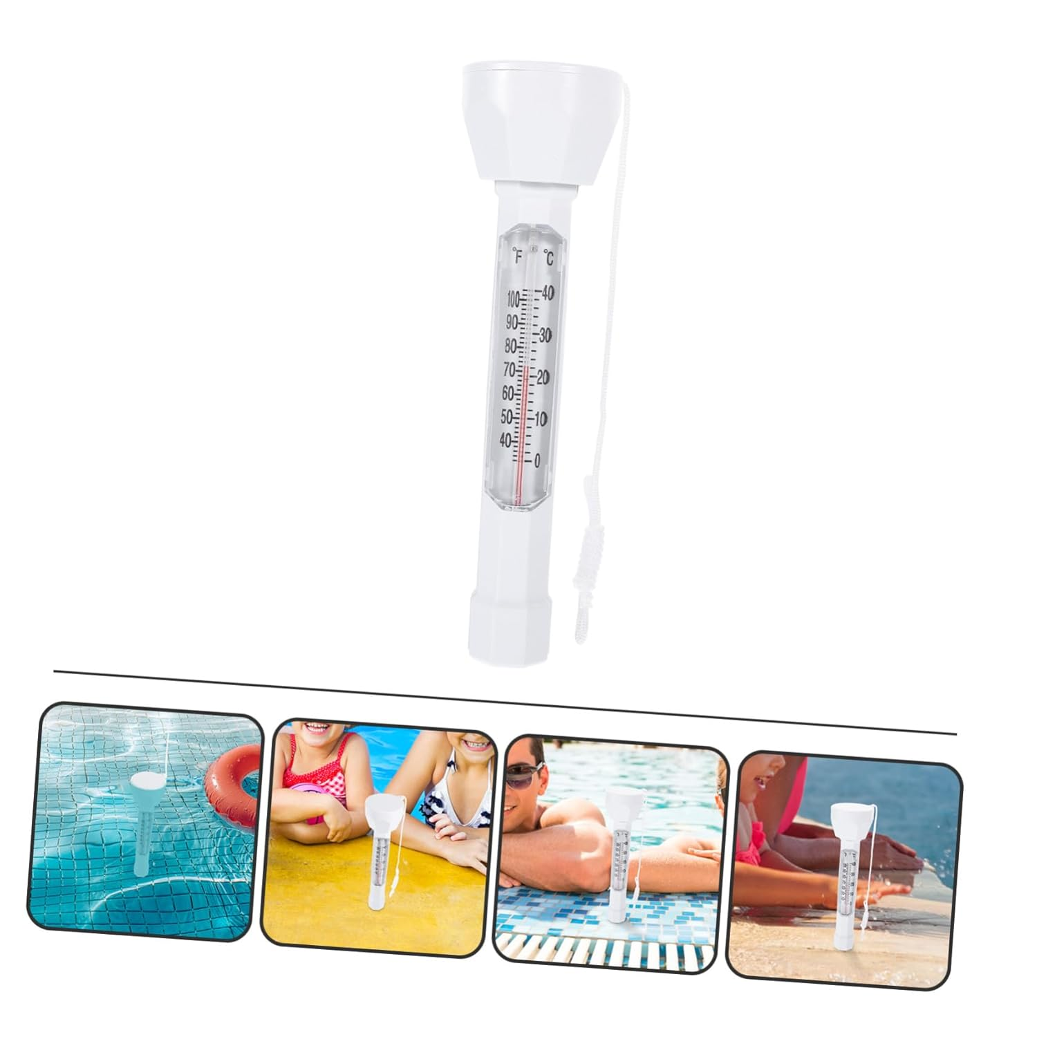 Floating Swimming Pool Thermometer 0-40&deg;C Hot Spring Temperature Measuring Tool for Outdoor and Indoor Pools Shatterproof Design image number 5