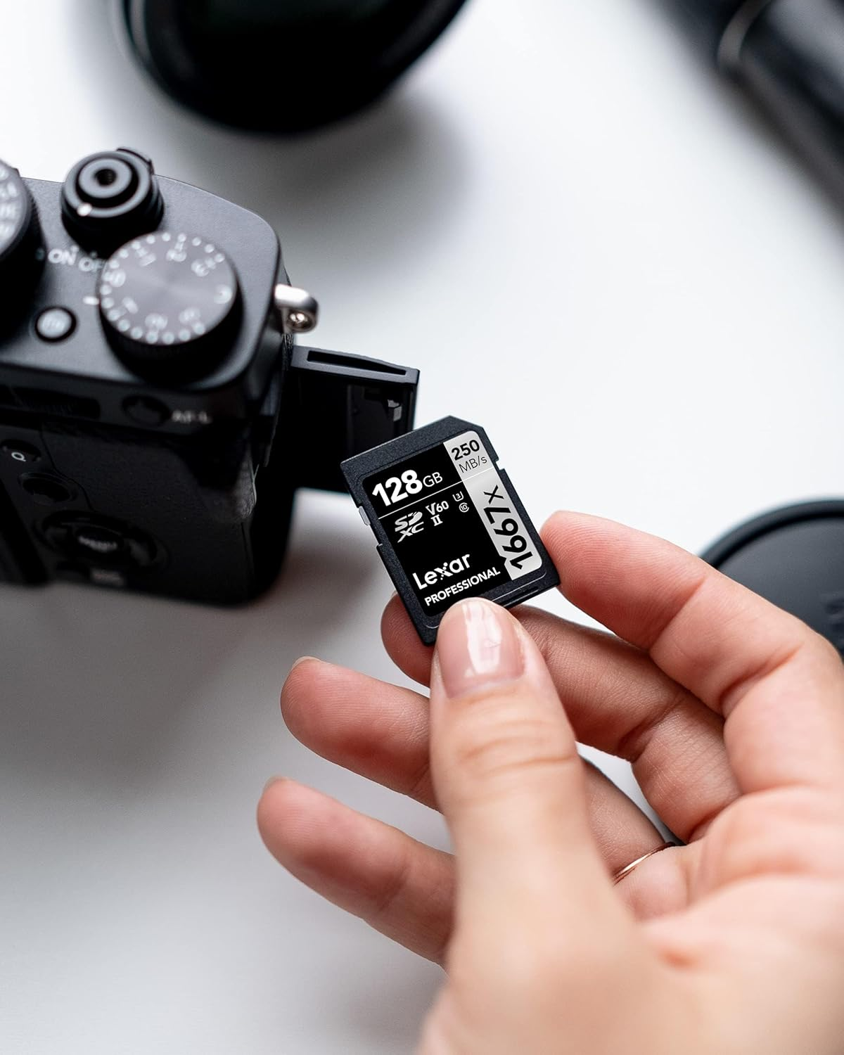 Lexar Professional 1667X SD Card 128GB, SDXC UHS-II Memory Card, up to 250Mb/S Read, 120Mb/S Write, Class 10, U3, V60 SD for Professional Photographer, Videographer, Enthusiast (LSD128CB1667) image number 6