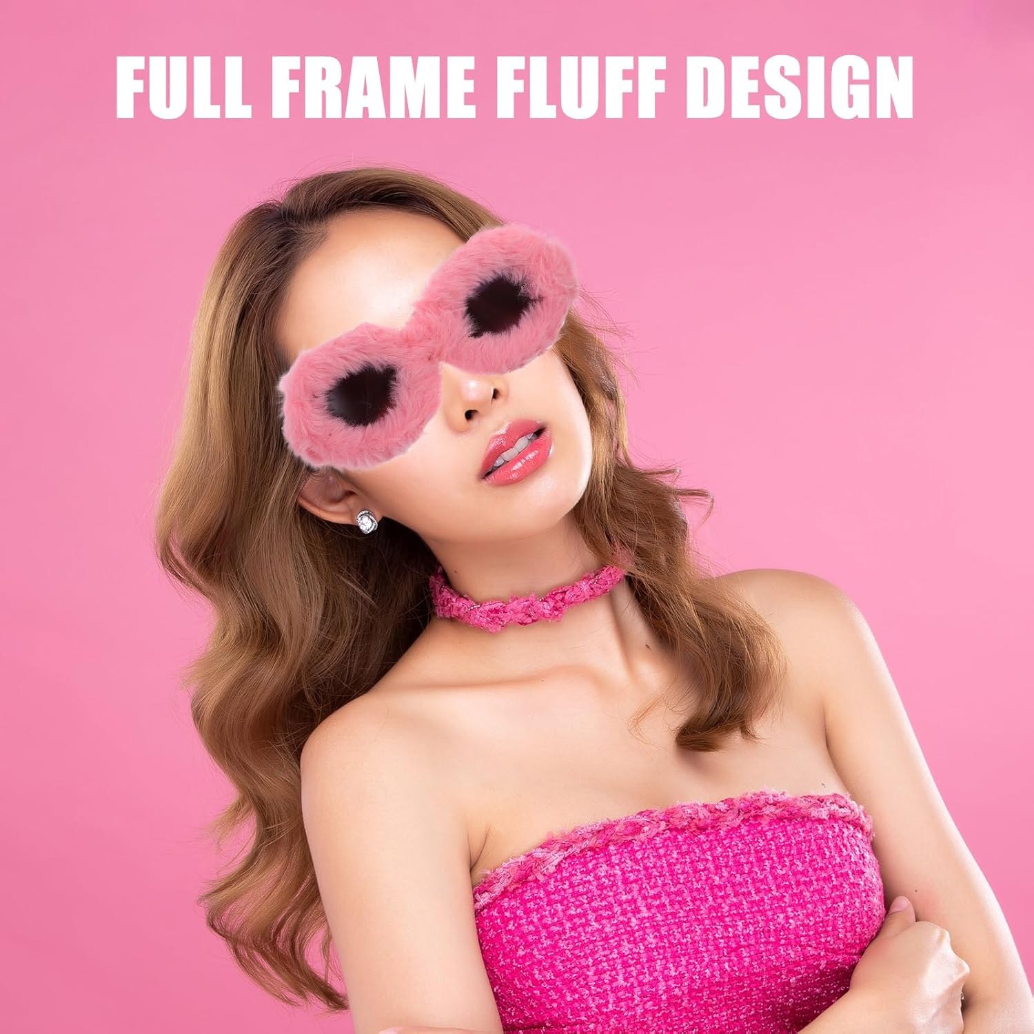 Funny Sunglasses Eyewear Costume Sunglasses for Photo Plush Glasses Crazy Sunglasses Party Glasses Party Plush Sunglasses Novelty Sunglasses Costume Glasses Lovely Sunglasses image number 5