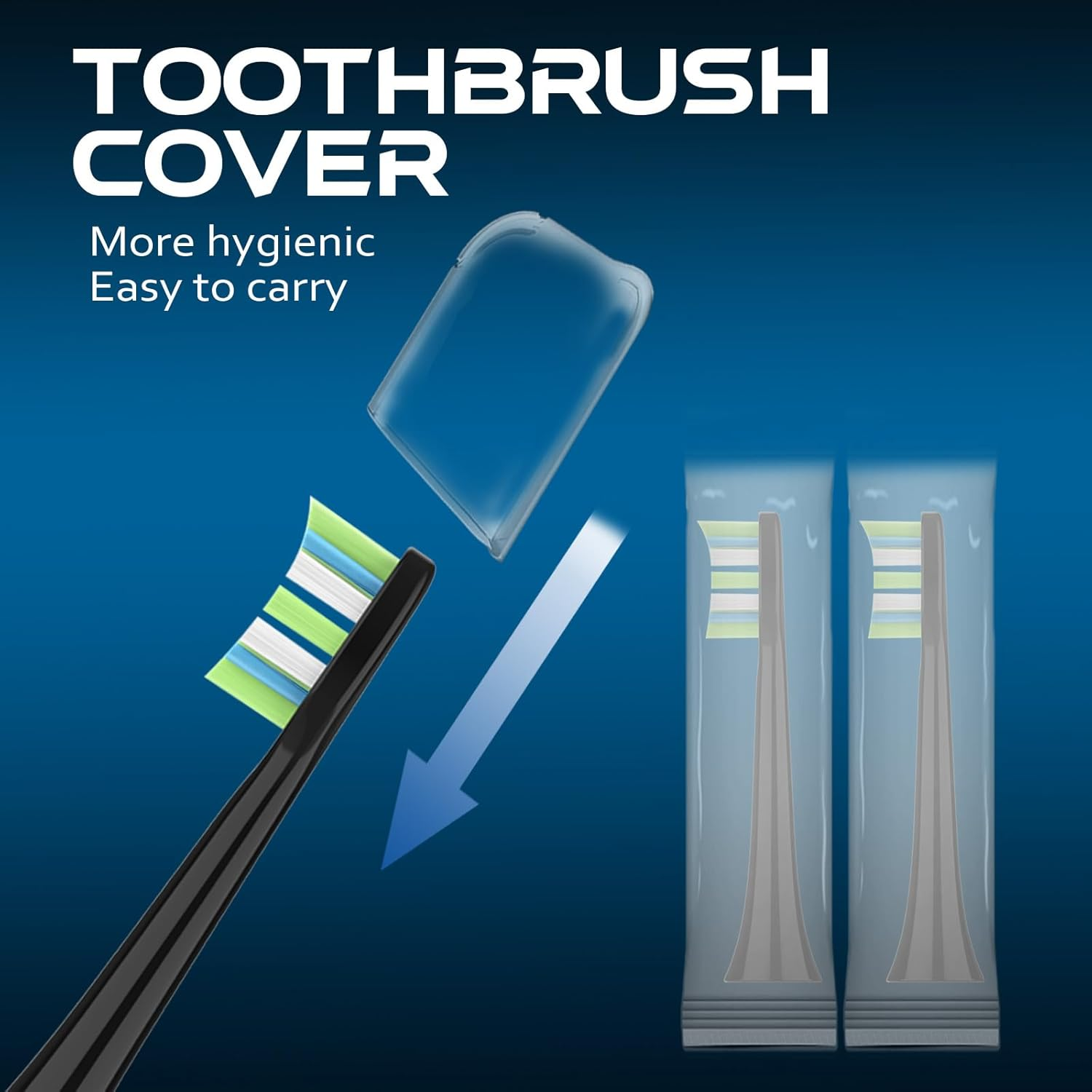 Replacement Toothbrush Heads Compatible with Philips Sonicare, Fit Protective Diamond Plaque Defence Toothbrush Heads, High-Density Bristles for Interdental Care Plaque Defence with Toothbrush Cover - 10 Pack image number 1