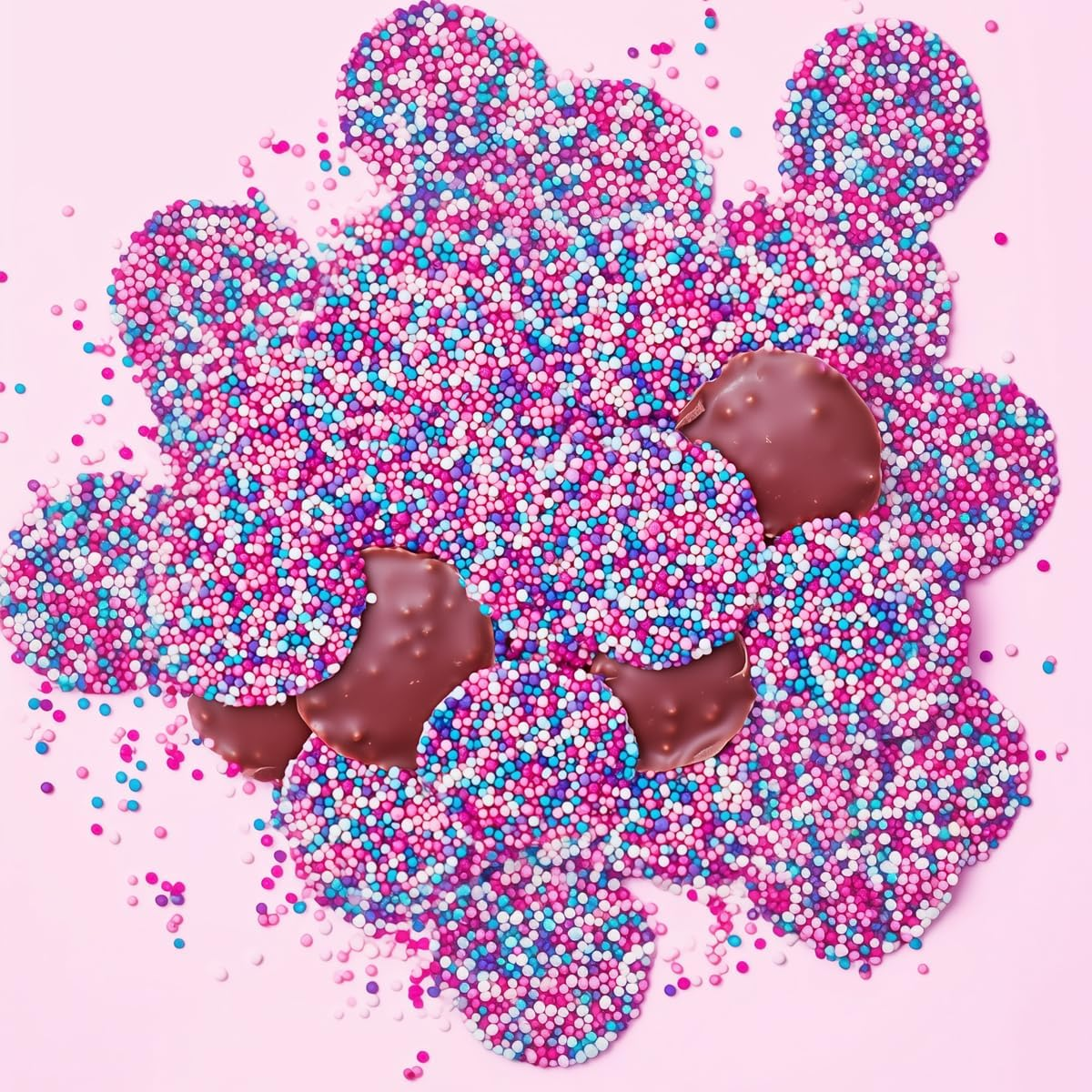 Sprinks Bubble Me Happy Multicoloured Nonpareils 65G - Edible Cake Decorations | Cake Sprinkles | Cupcake Sprinkles | Nonpareils for Baking | Versatile Sprinkles | Cookie Decorations