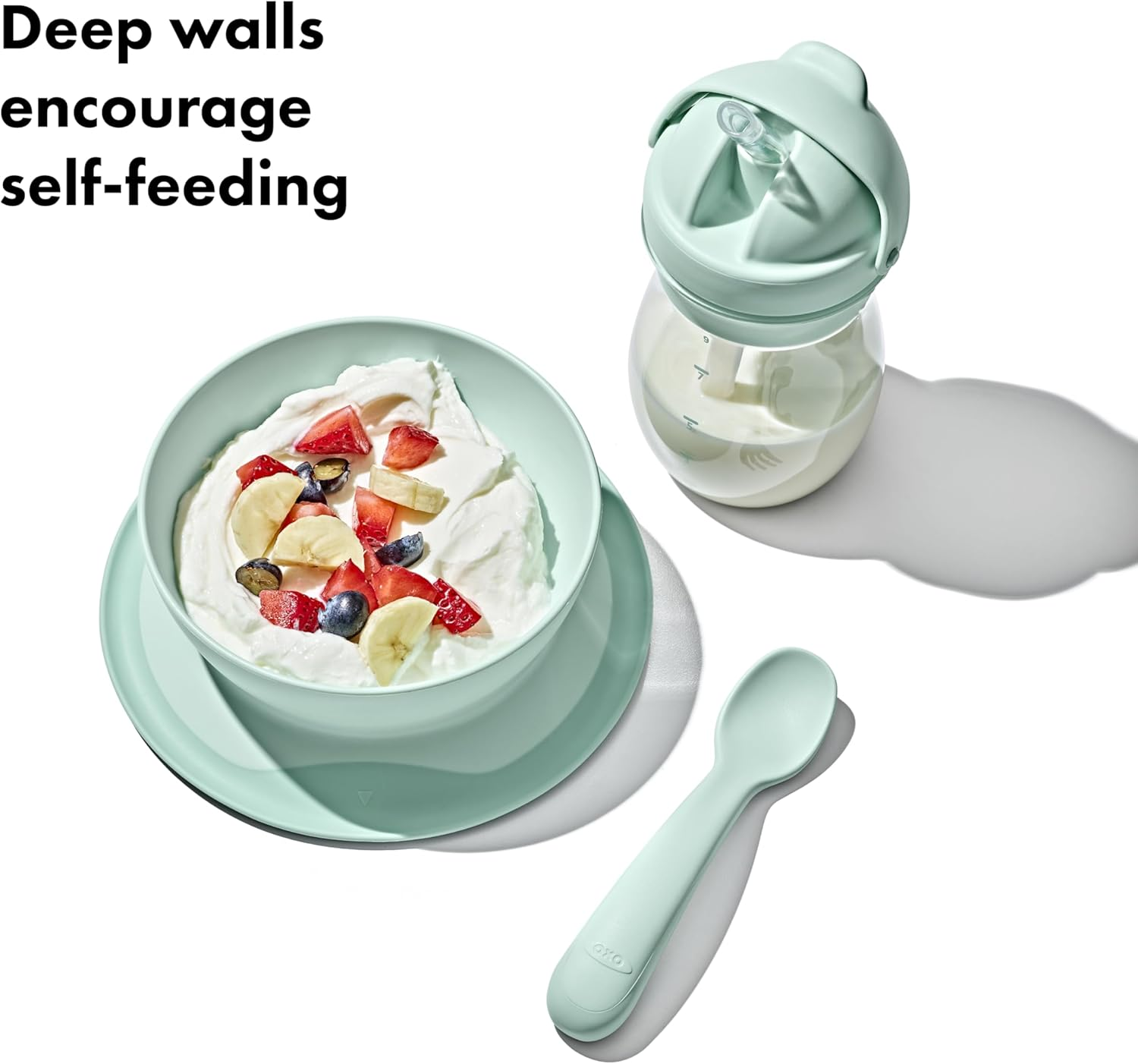 OXO Tot Stick & Stay Suction Bowl, Opal - Opal image number 6