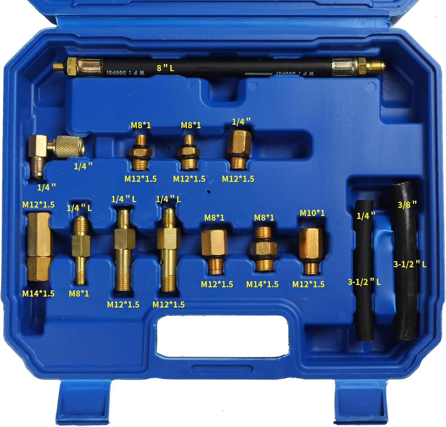 TU-114 Auto Fuel Pressure Gauge Tester Kit Gasoline Pressure Metersautomobile Instrument Testing Tool(Blue) image number 4