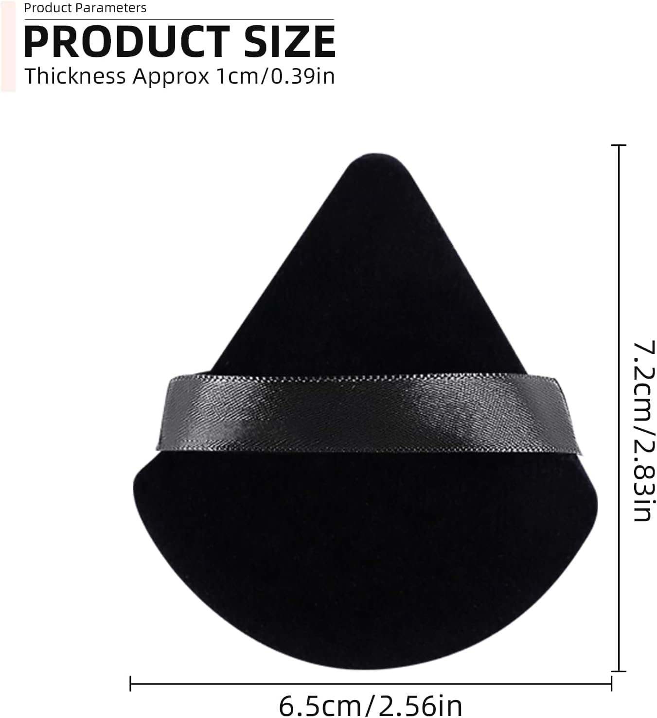 Viaky 20Pcs Triangle Powder Puffs,Face Soft Makeup Puff,Velour Cosmetic Sponge Stocking Stuffers for Loose Powder(Black & White)