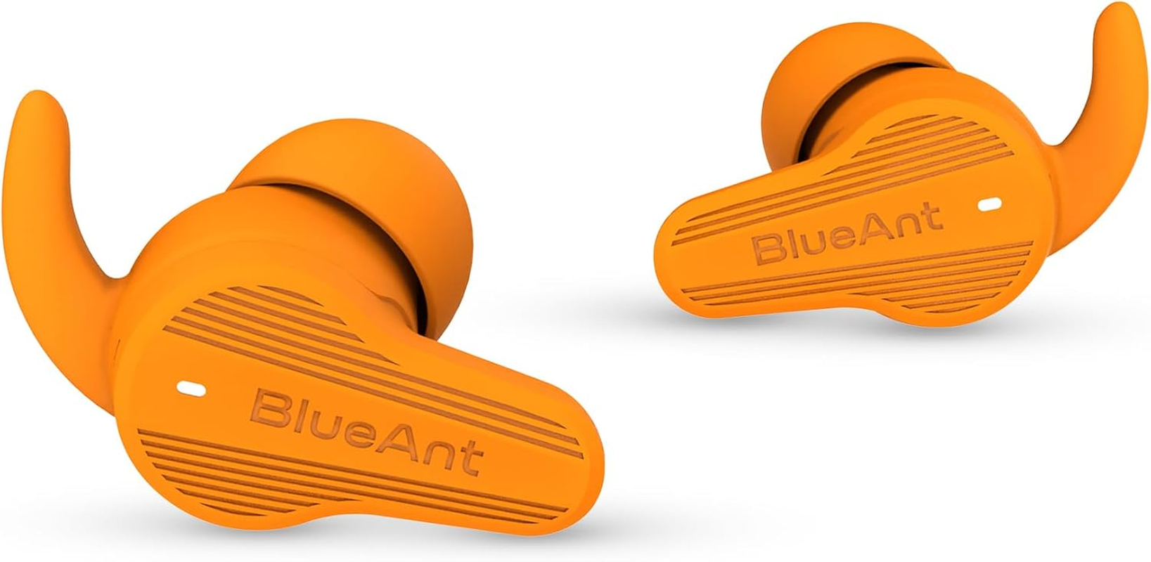 Blueant Pump Air X3 True Wireless Earbuds, Secure Sport Fit, IP67 Waterproof, Long Battery Life, Bluetooth 6.0 with Clear Calls, USB-C Charging, Black