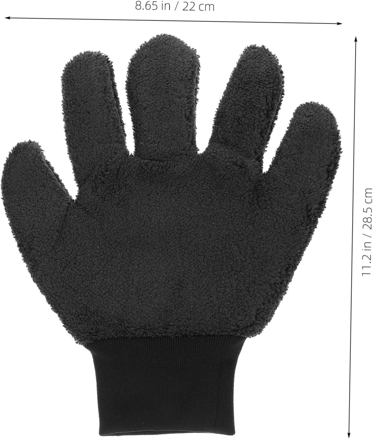 Happyyami Car Wash Glove Thickened Coral Fleece Microfiber Mitt Cleaning Lightweight Automotive Exterior Care Mitten for Gentle Vehicle and Home Use