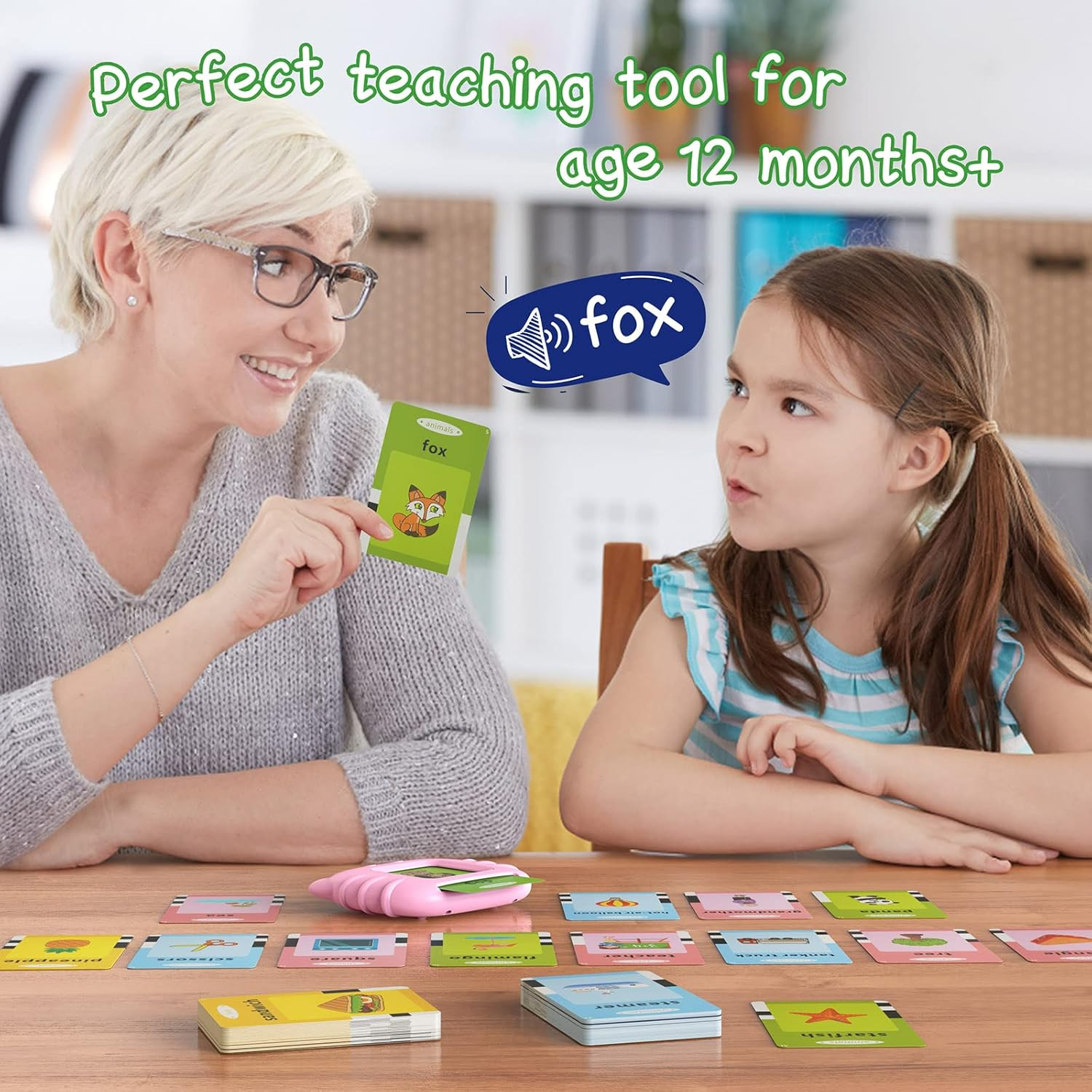 Zspeed Flash Cards Learning Toys, Audible Educational Toys Sight Cards for Toddlers Gift, Kids Word Card with Reading Function, Toddler Toys for 1-6 Years Old Boys and Girls image number 6