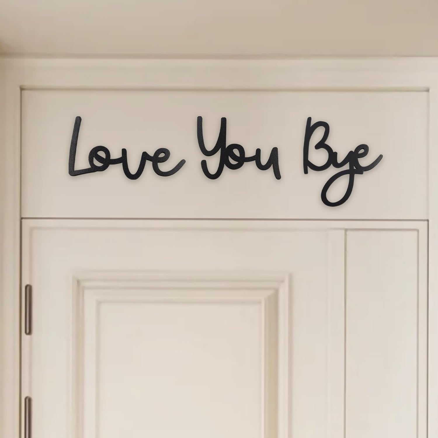 Love You Bye Black Wall Decor, Hanging Wood Home Wall Decor, Family Wall Decor with Letters, Entryway Wall Art, Farmhouse Gather Wall Decor for Hallway Living Room (Black) image number 5