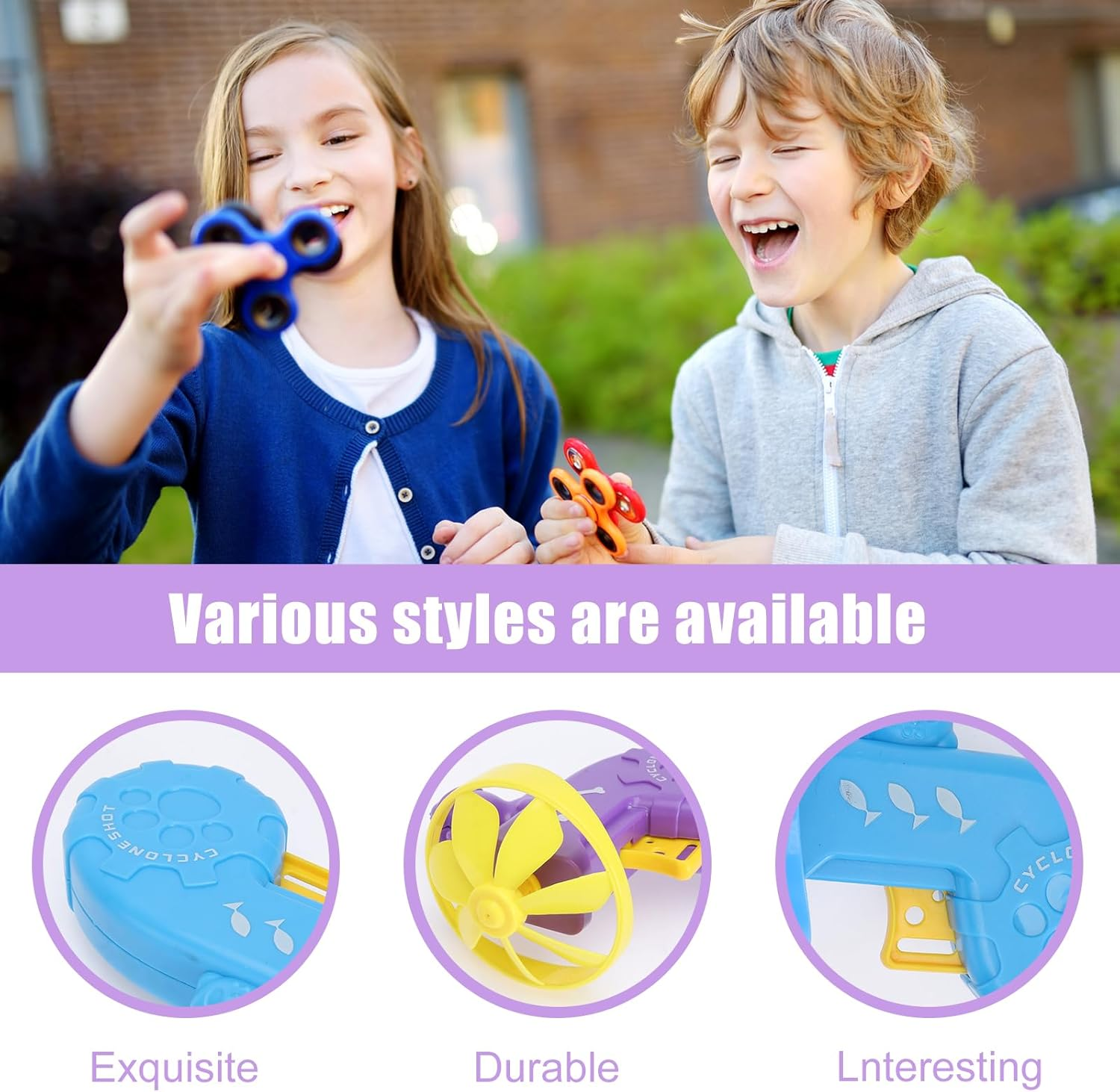 POPETPOP 2 Sets Cat Fetch Flying Saucer Launcher Toys Shooter Game Interactive Plaything for Indoors Outdoor Backyard Pet Chasing Exercising Toys Random Color image number 2