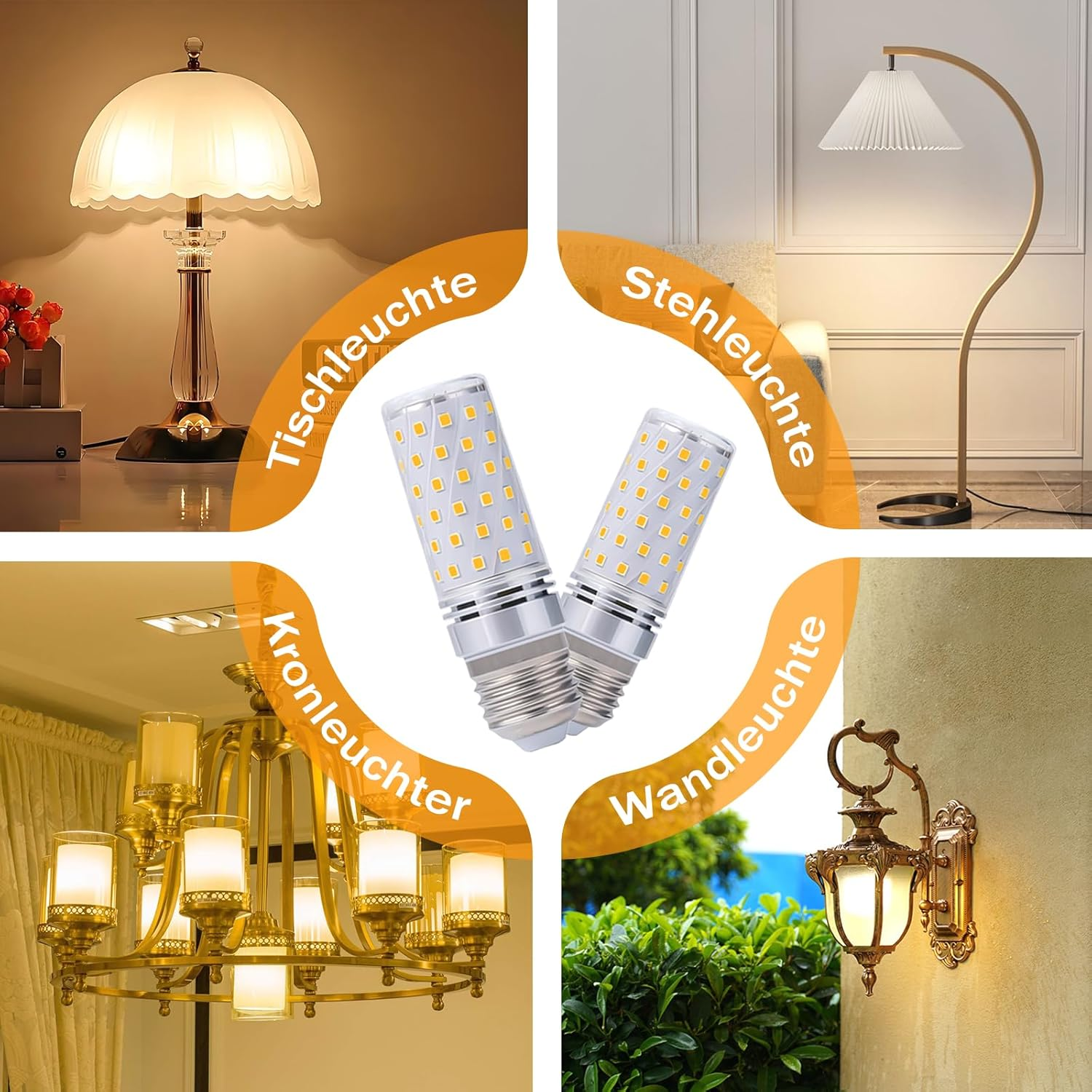 Queeplo E27 LED Bulb 16 W 3000 K (Pack of 5)