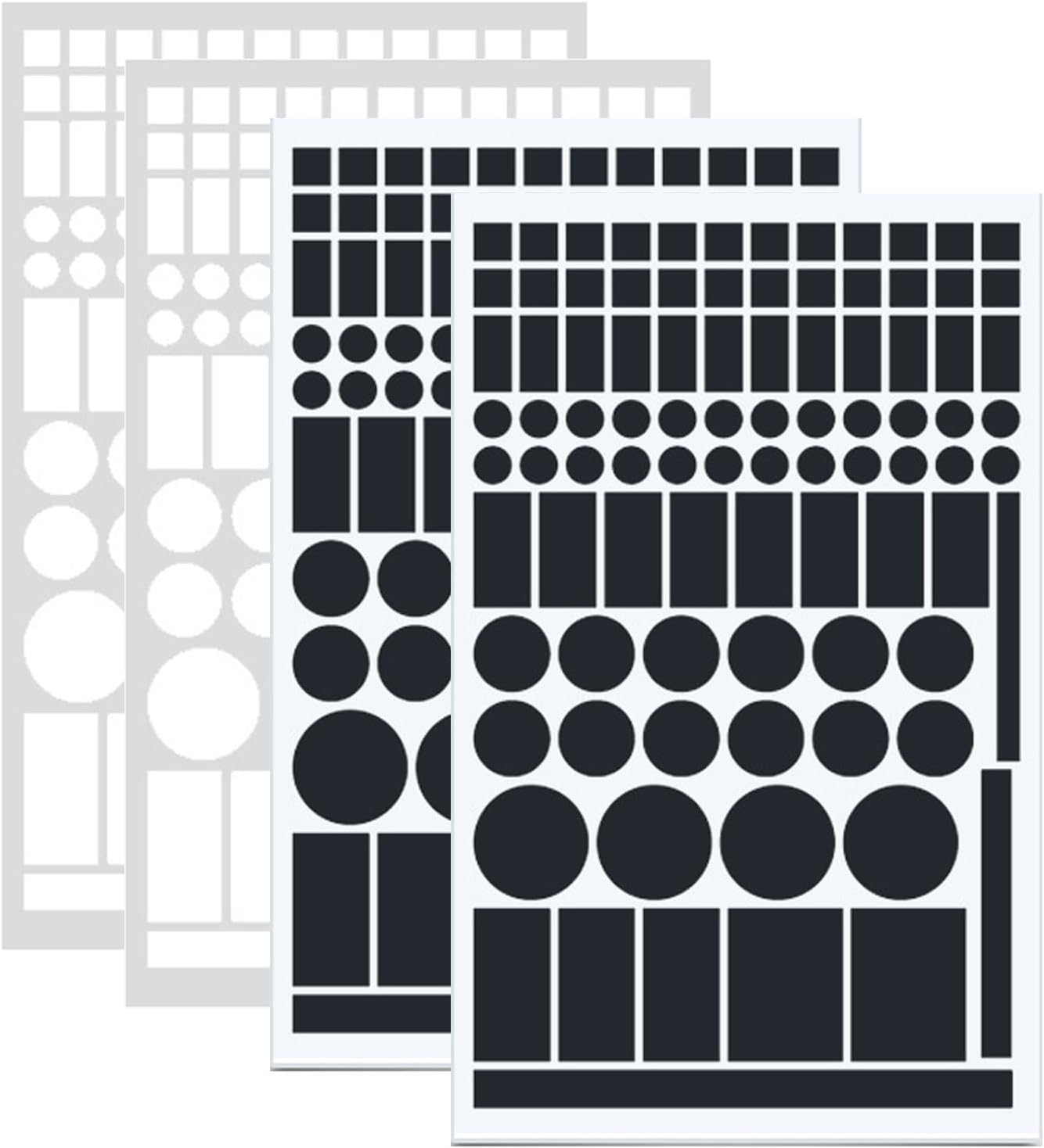 LED Light Blocking Stickers, Ling-Luo LED Light Blackout Sticker Light Dimming Stickers, LED Filters Dimming Sheets for Routers, TV LED Covers Blackout (White-2,Black-2) image number 5