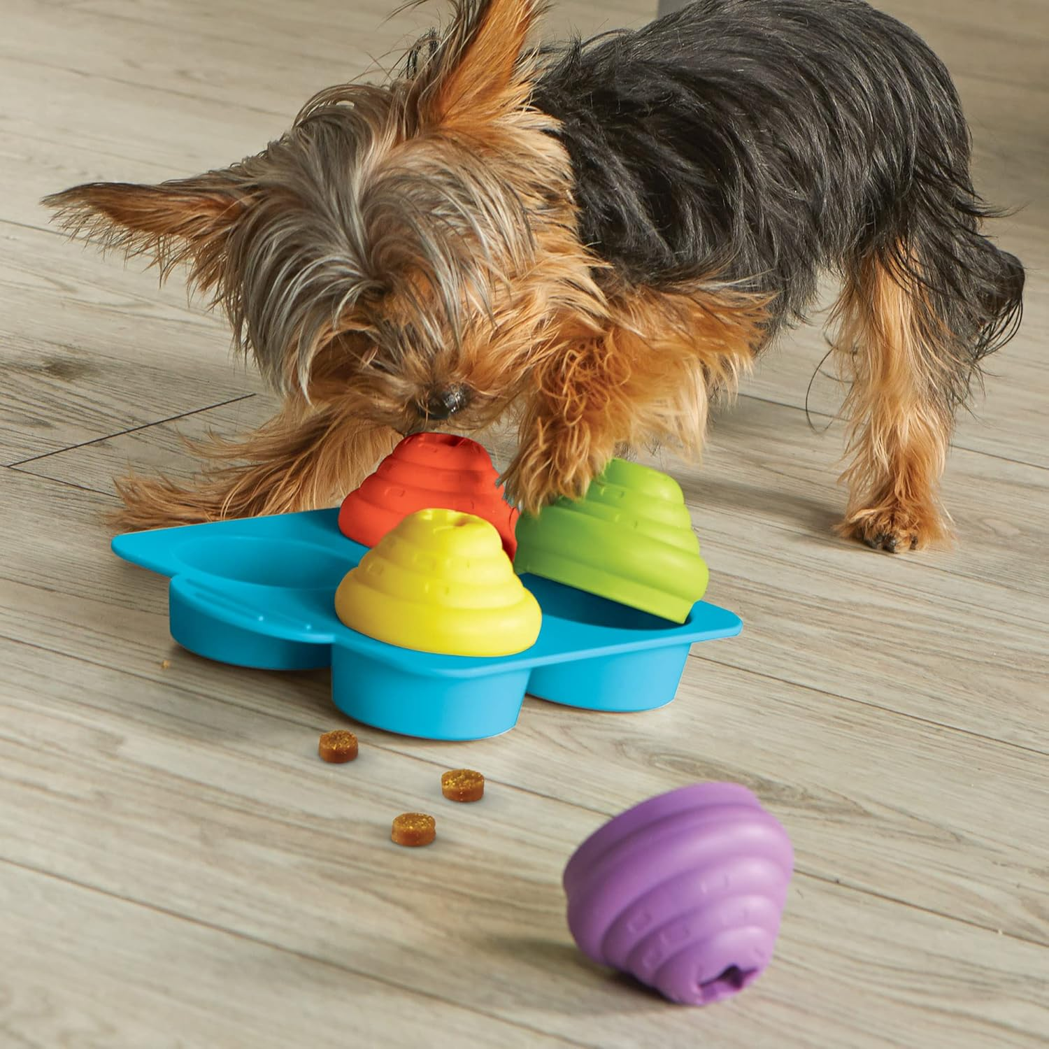 Brightkins Cupcake Party Treat Puzzle Dog Toy image number 1