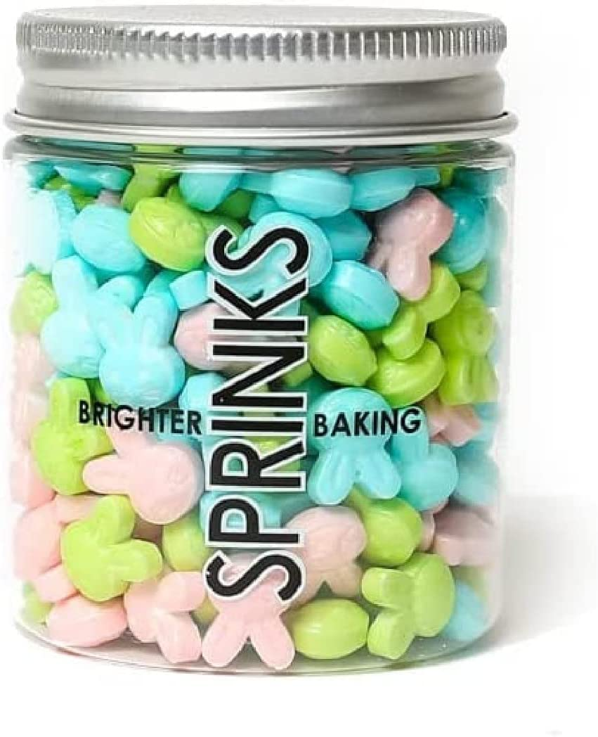 Sprinks Pastel Easter Bunny Mix | Fun & Colourful Bunny Sprinkle Mix for Cakes, Cupcakes, Cookies & Desserts Decorating | 60G Party Edible Decorations with Pastel Sprinkles, Sugar Pearls & Bunnies image number 1