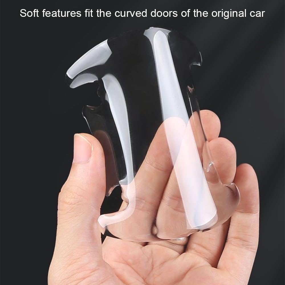 8 Pieces Transparent Door Handle Protection Sticker Set - Invisible Anti-Scratch Car Paint Protector for Door Bowls (Clear) image number 6