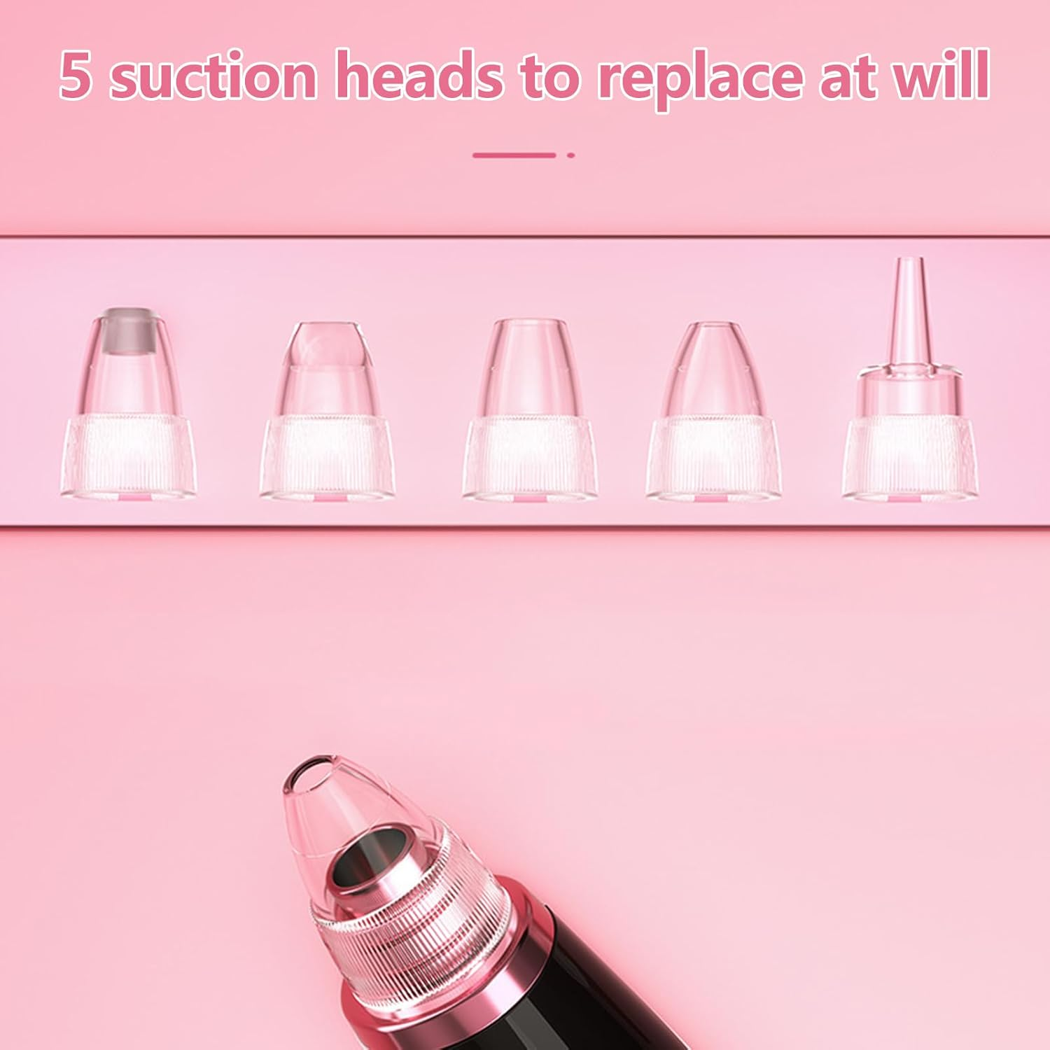 Pore Sucker | Rechargeable Pore Suction Remover with 5 Suction Heads - Vacuum Deep Cleaning Extraction Tool with 3 Adjustment Modes Pimple Cleaner for Nose Home Daily