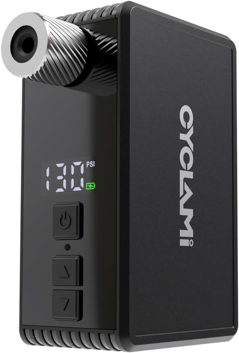 Mini Electric Bicycle Pump,130Psi Auto Stop Bicycle Air Pump with Memory Function, Presta and Schrader Valve for All Bike, Type-C Rechargeable Battery image number 4